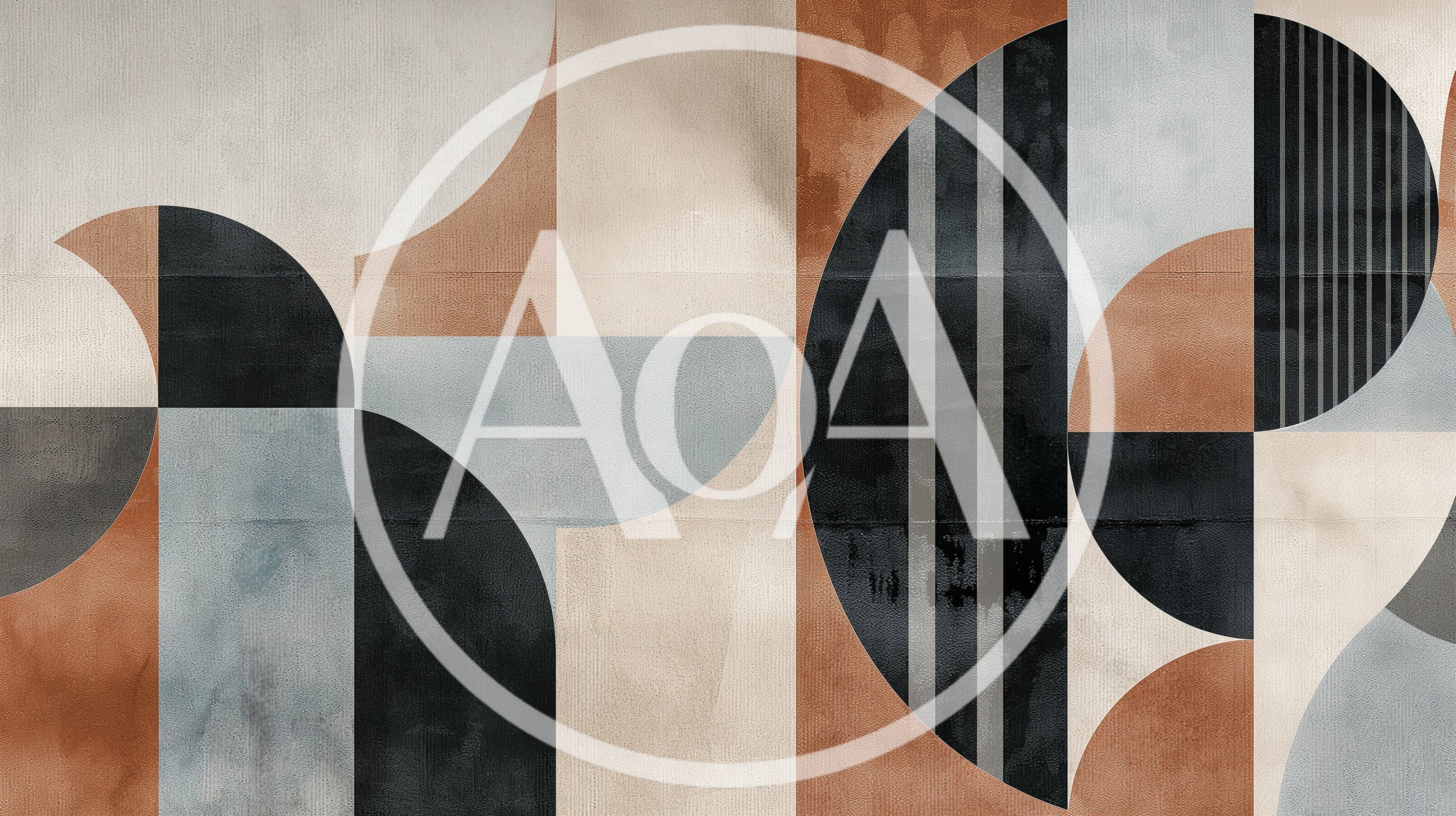 Abstract Geometric Wall Art With Earthy Tones