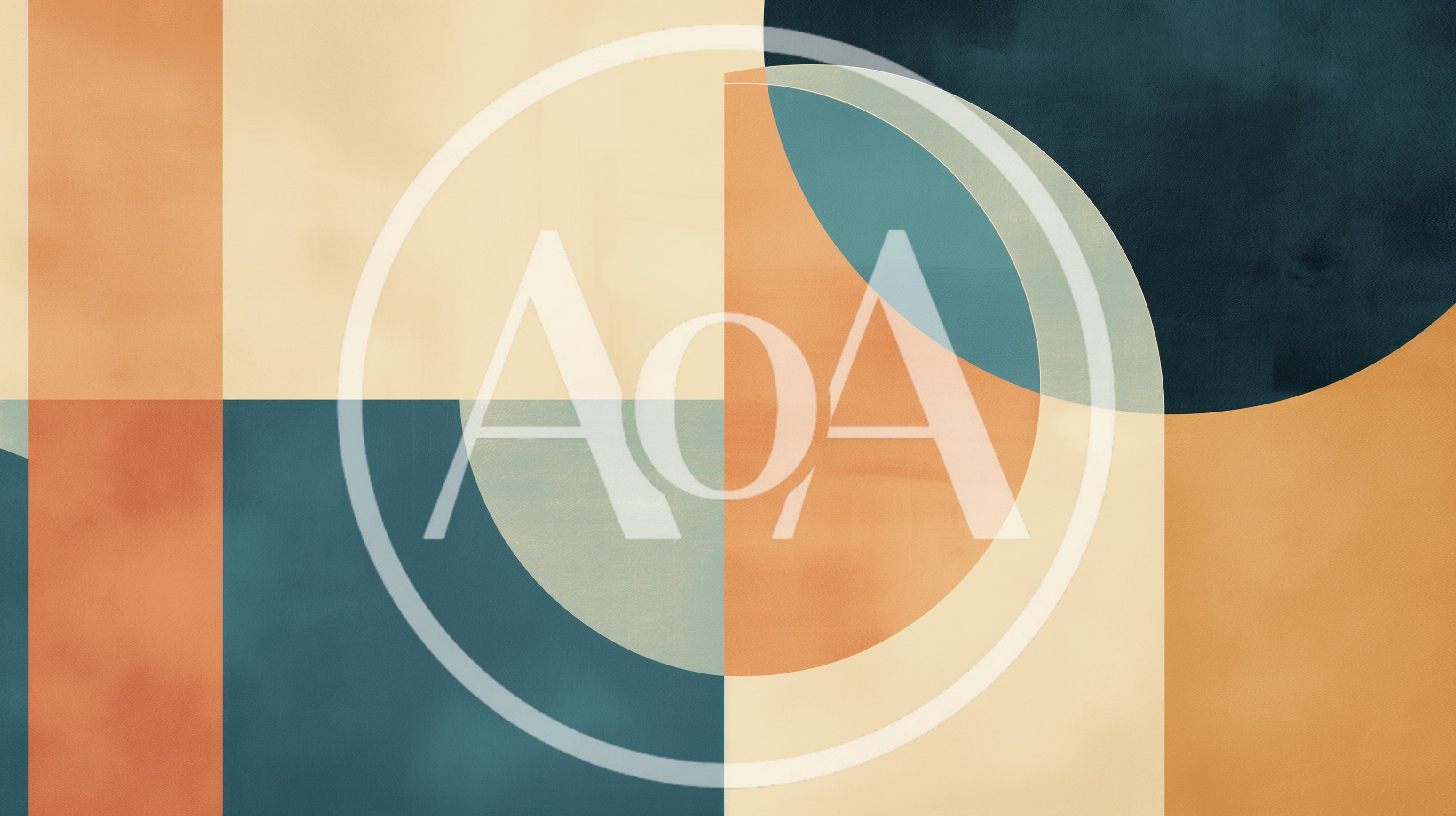 Abstract Geometric Composition With Circles And Rectangles