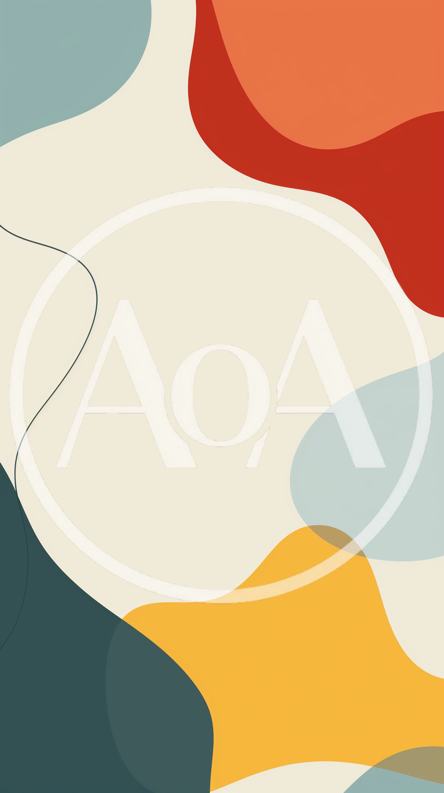 Abstract Organic Shapes Background With Pastel Colors