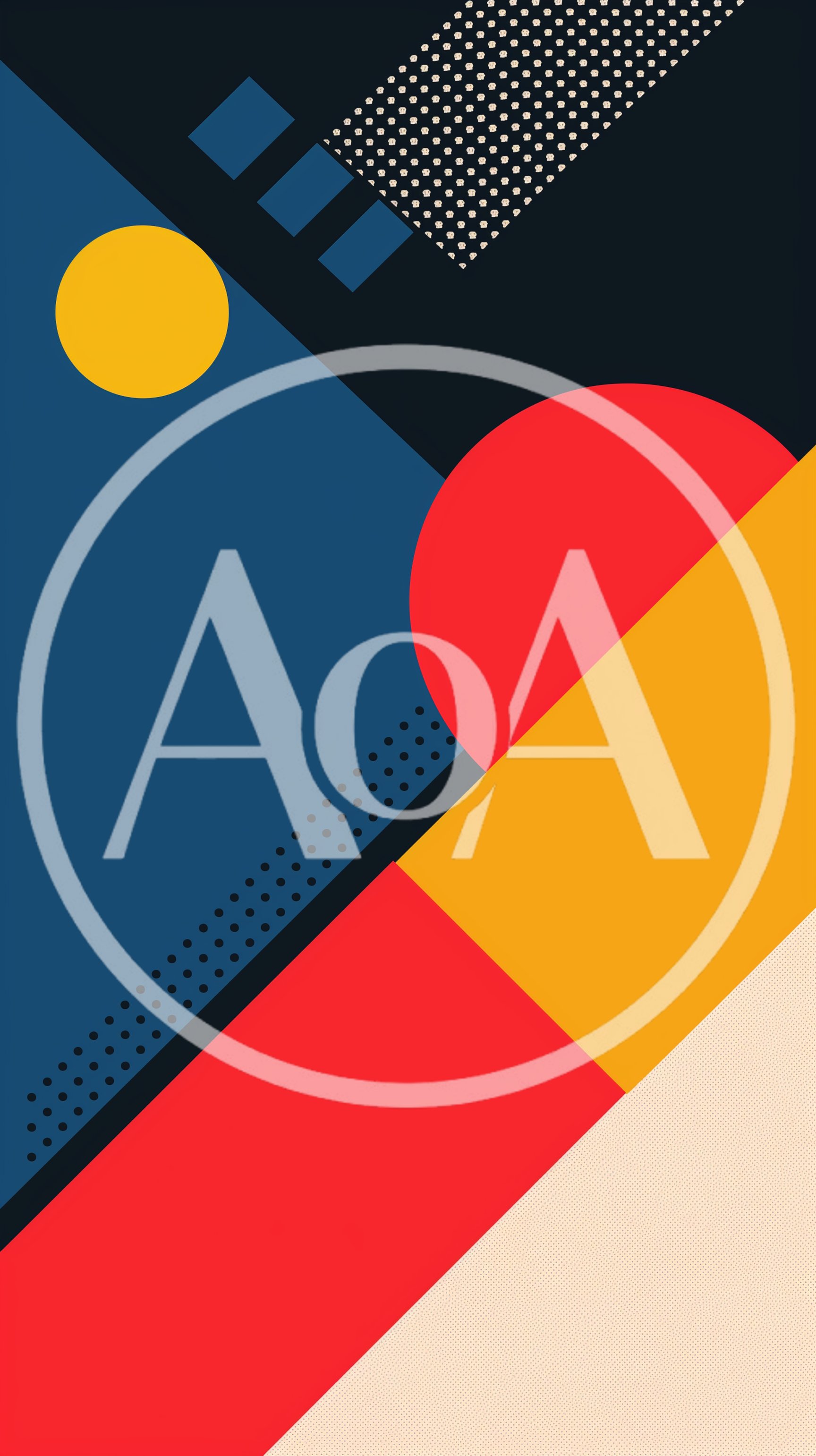Abstract Geometric Composition With Bold Shapes And Patterns