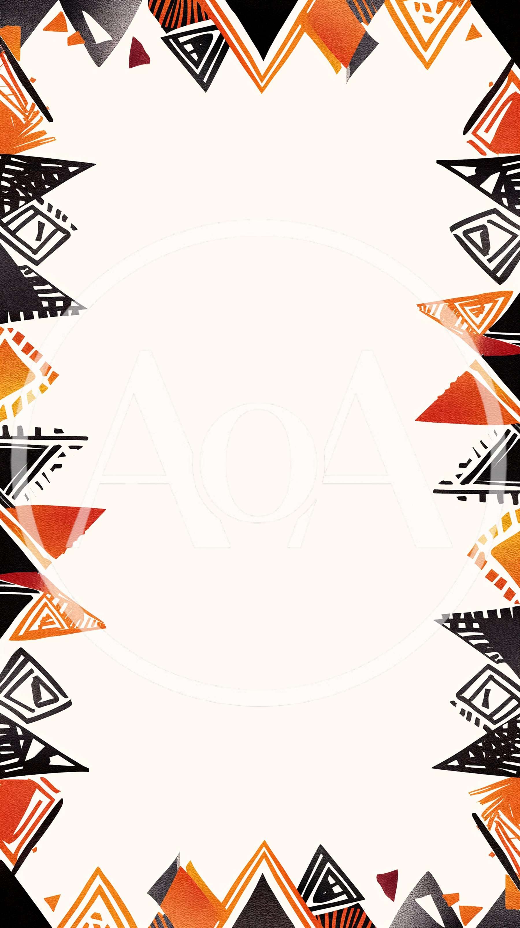 Tribal Geometric Pattern Border Frame Design