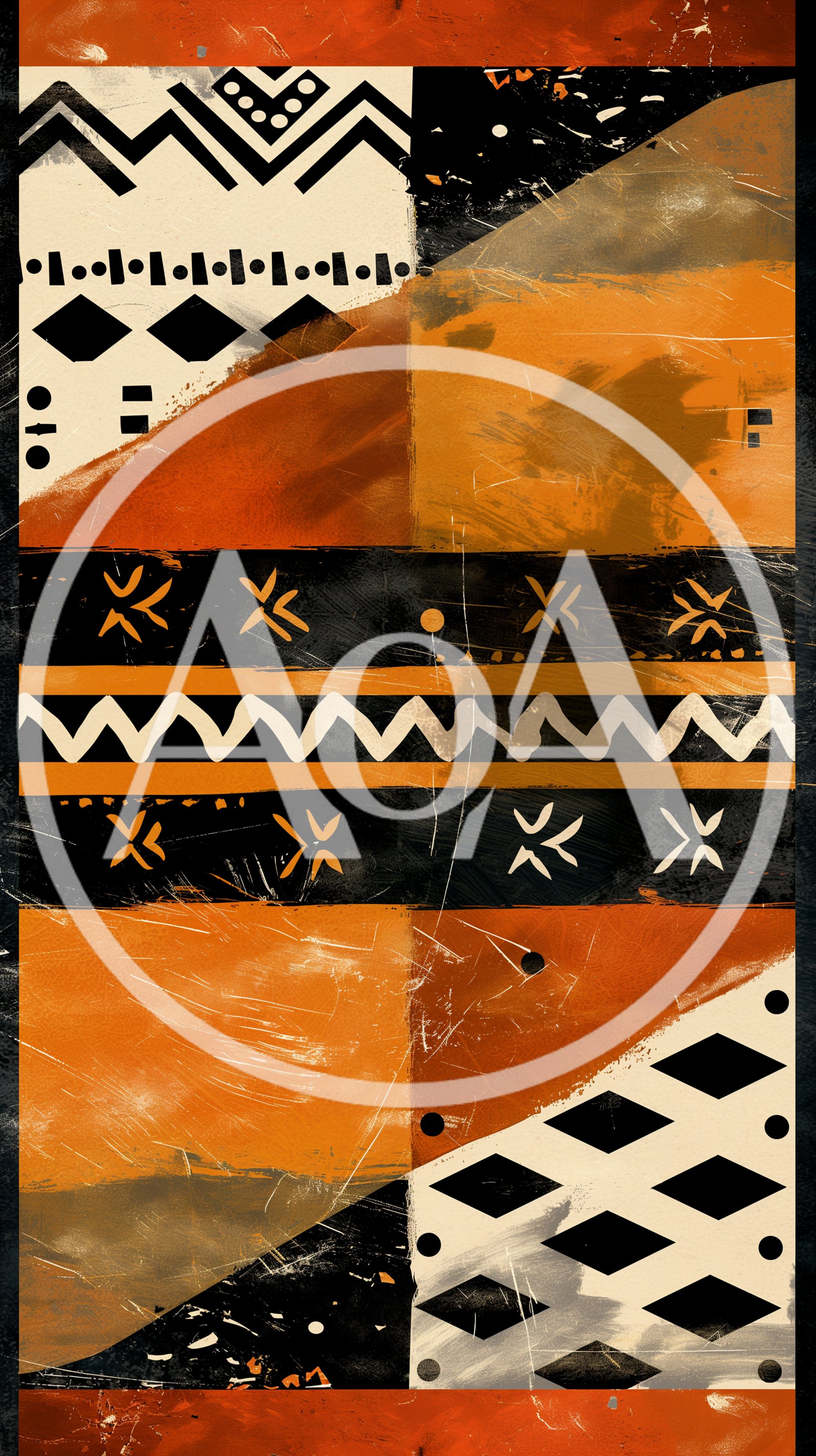 Abstract African Tribal Pattern With Geometric Shapes And Textures