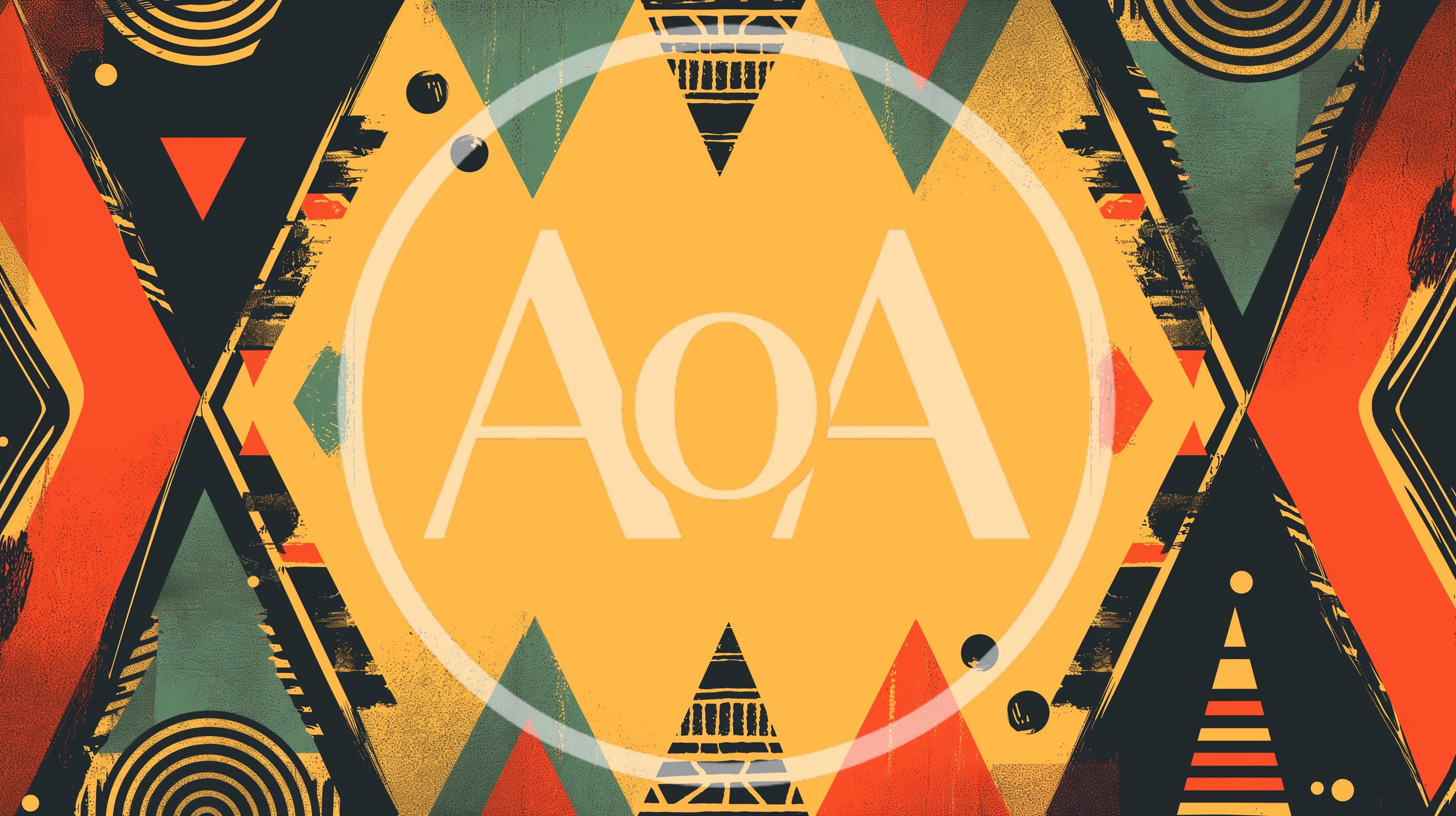 Abstract Geometric Pattern With Tribal Inspired Shapes