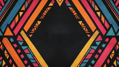 Abstract Geometric Tribal Pattern Background