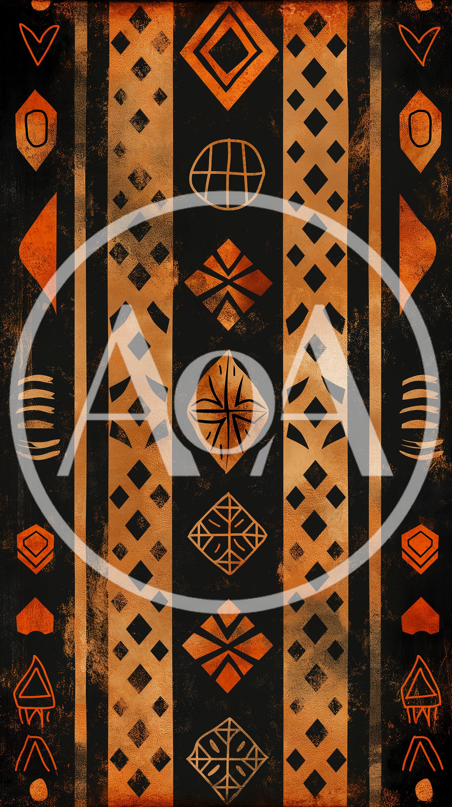 Tribal African Pattern With Geometric Symbols