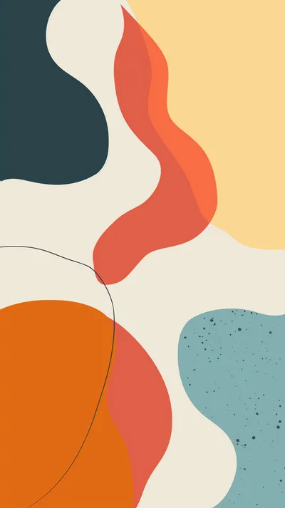 Abstract Organic Shapes Minimalist Background Design