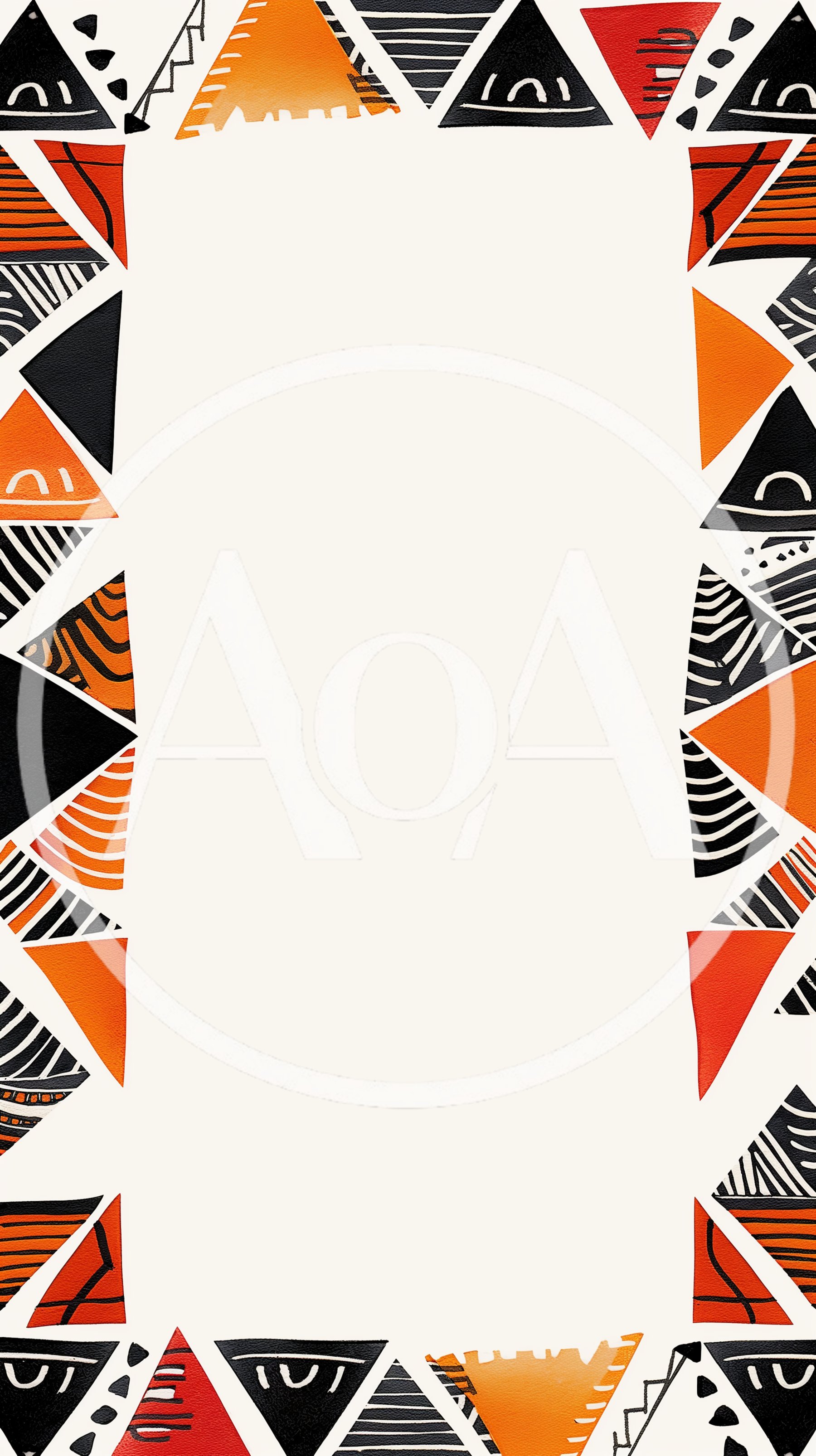 Tribal Pattern Triangle Border Frame Design