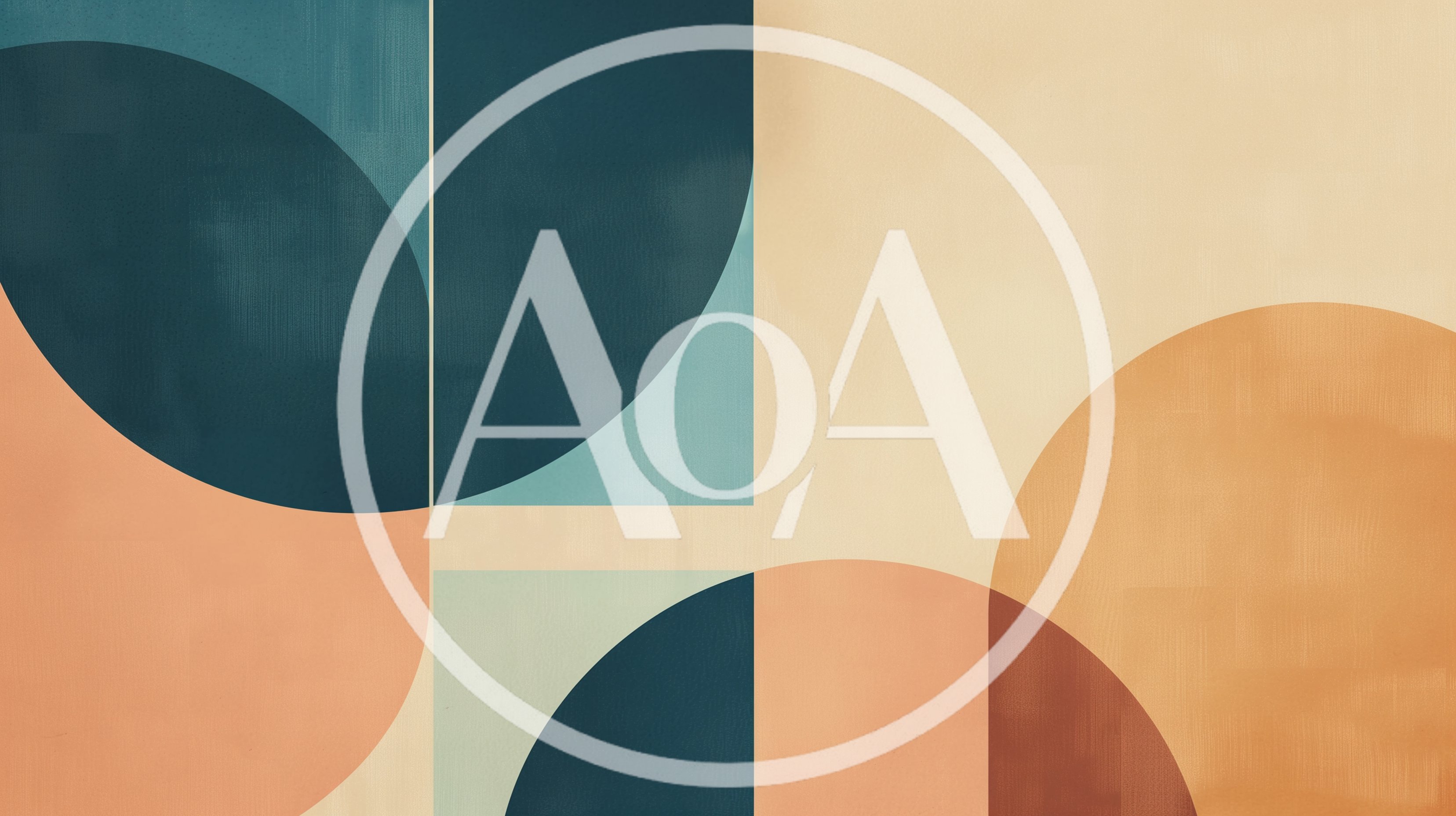 Abstract Geometric Composition With Minimalist Shapes And Earth Tones