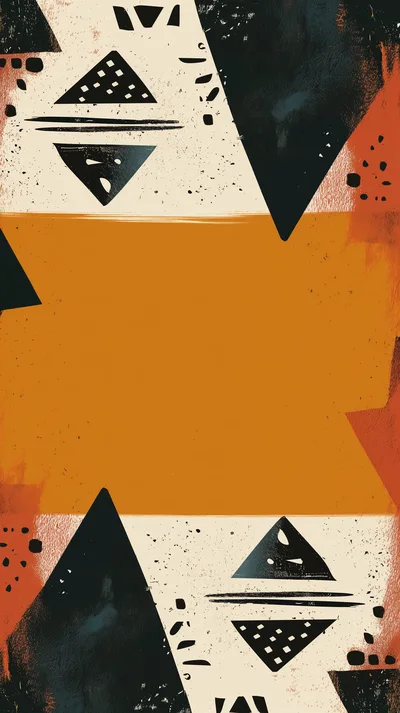 Abstract Geometric Pattern With Earthy Tones And Texture