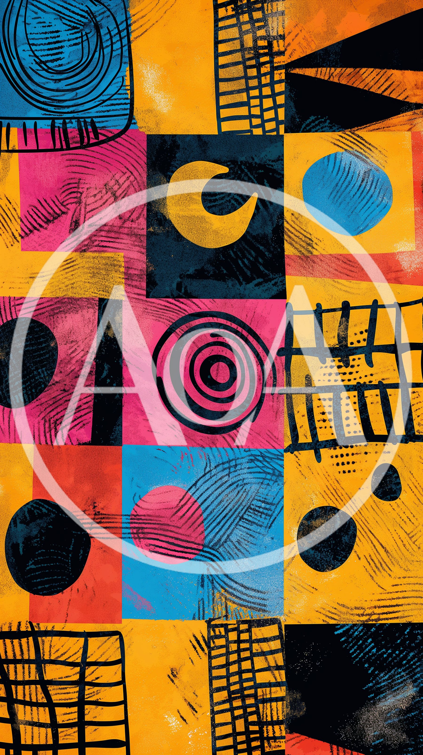 Abstract Geometric Pattern With Vibrant Colors And Shapes