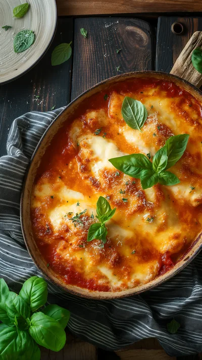 Baked Chicken Parmesan In A Rustic Skillet