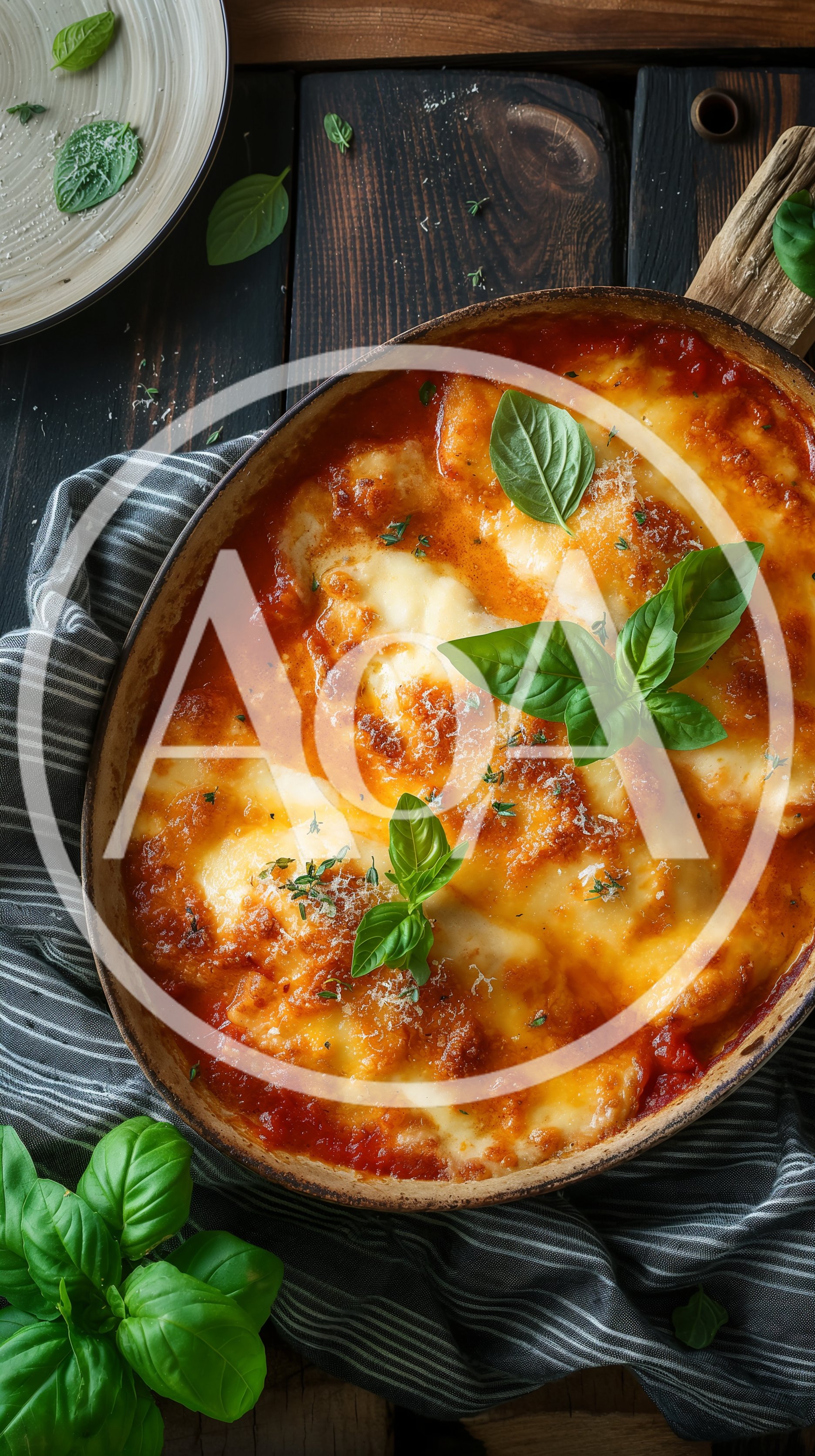 Baked Chicken Parmesan In A Rustic Skillet