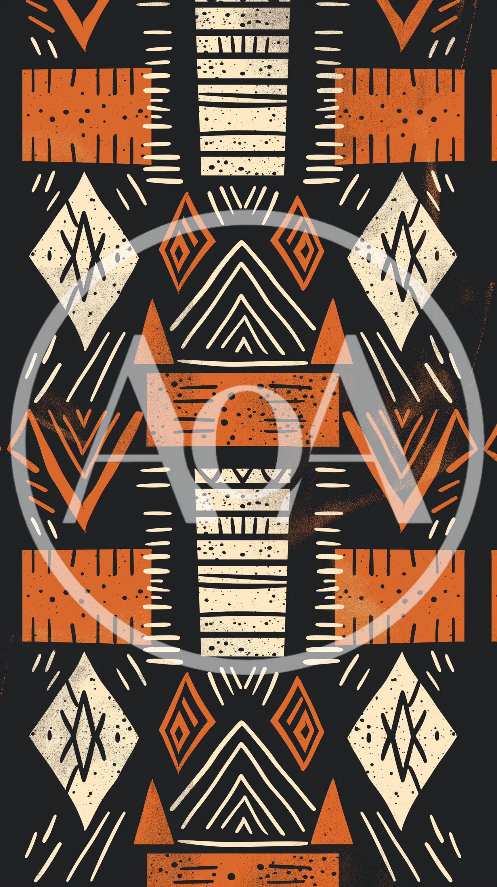 Tribal Geometric Pattern With African Inspired Motifs