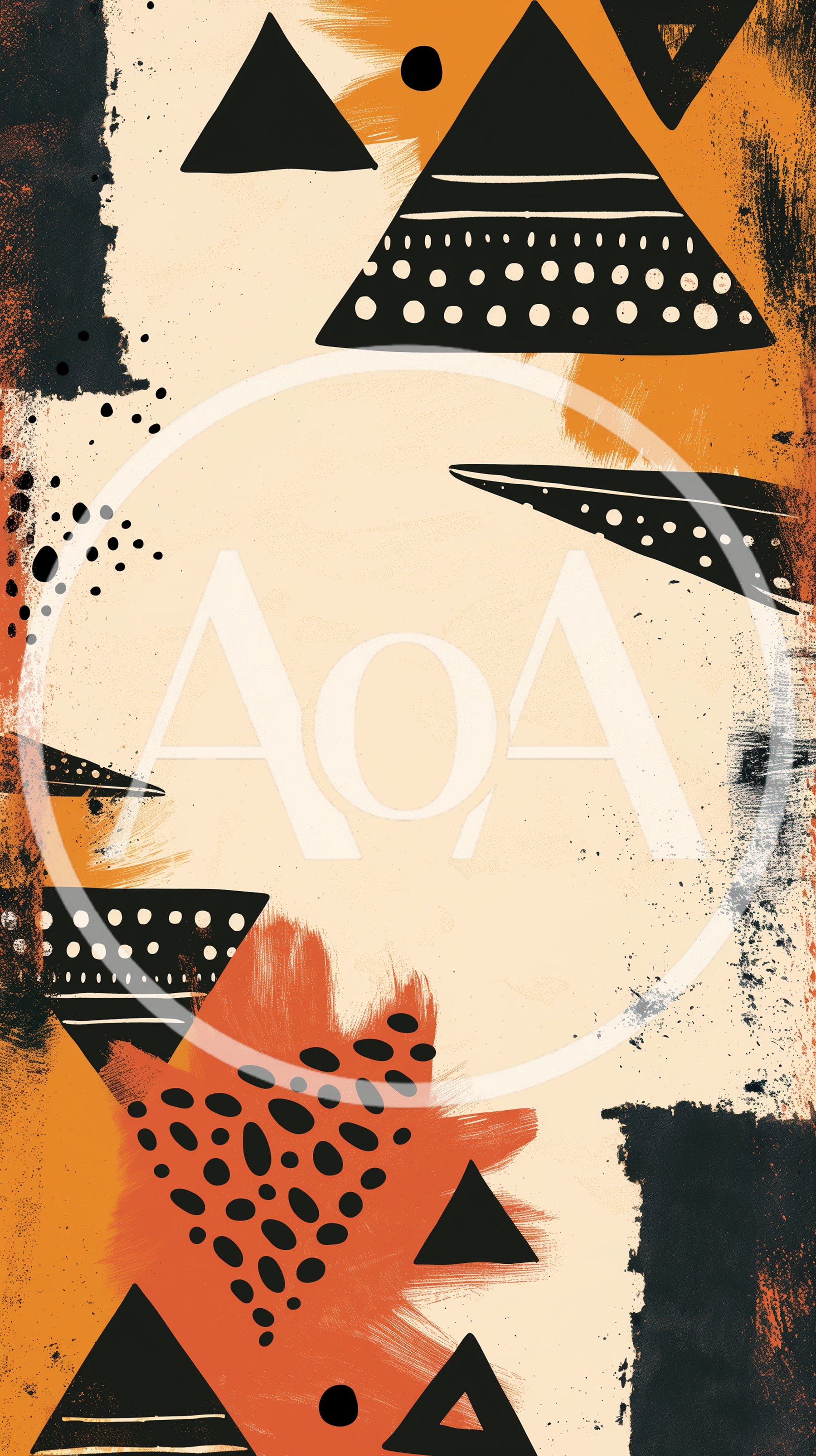 Abstract Geometric Background With Hand Drawn Tribal Patterns