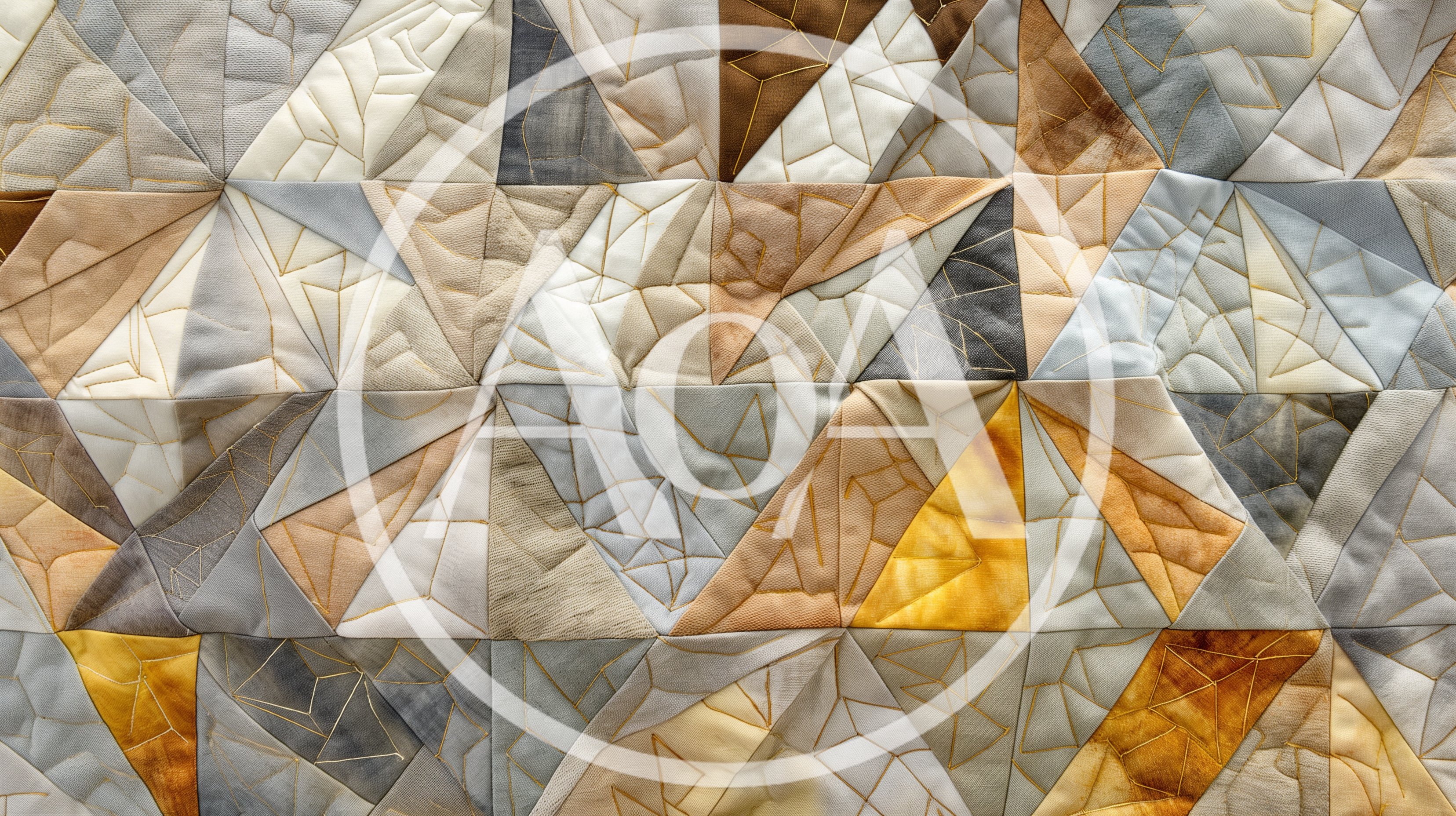 Abstract Geometric Quilt Fabric Texture