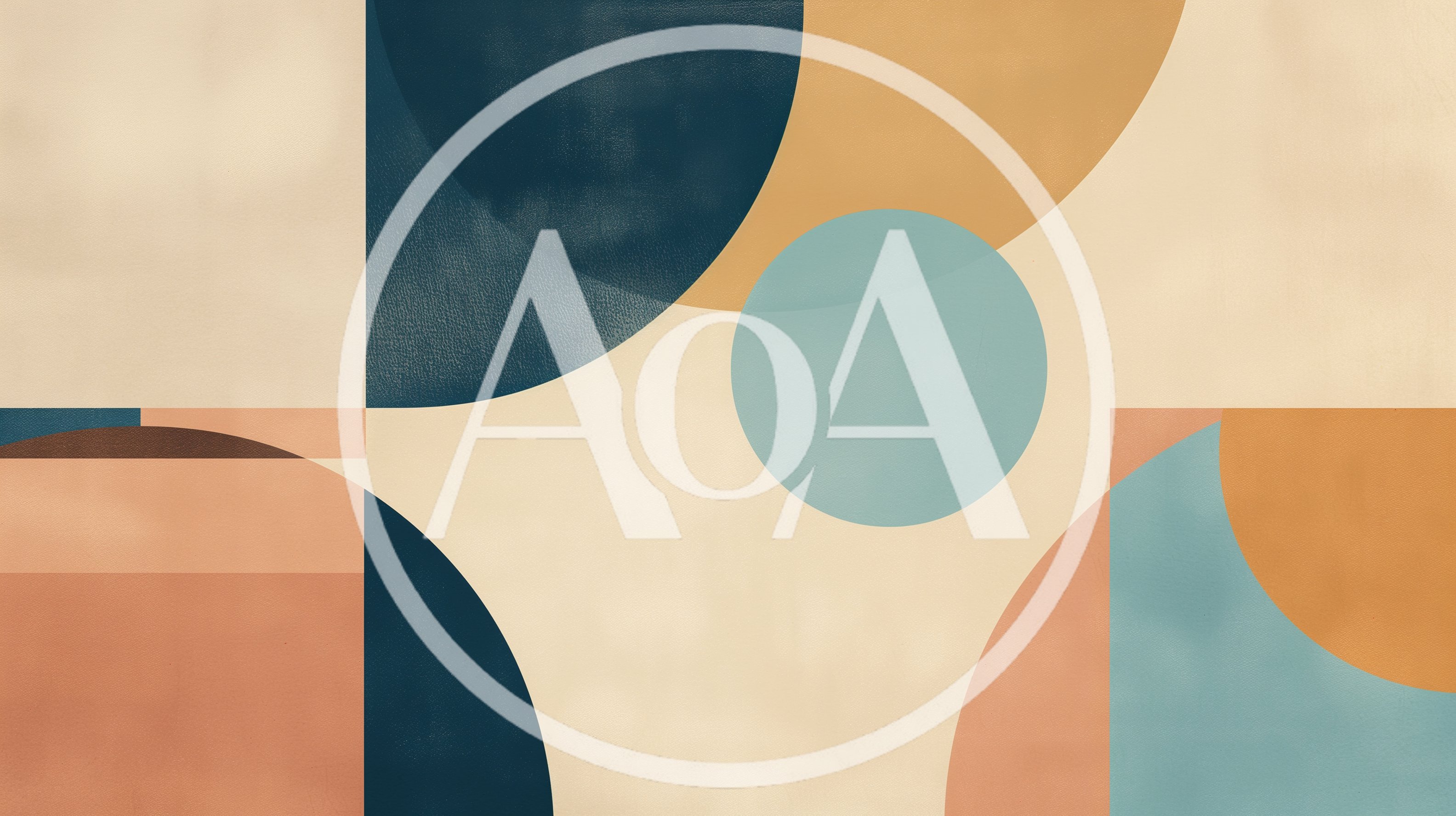 Abstract Geometric Composition With Circles And Rectangles