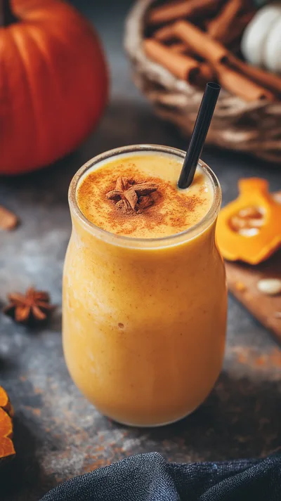 Pumpkin Spice Smoothie With Star Anise Garnish