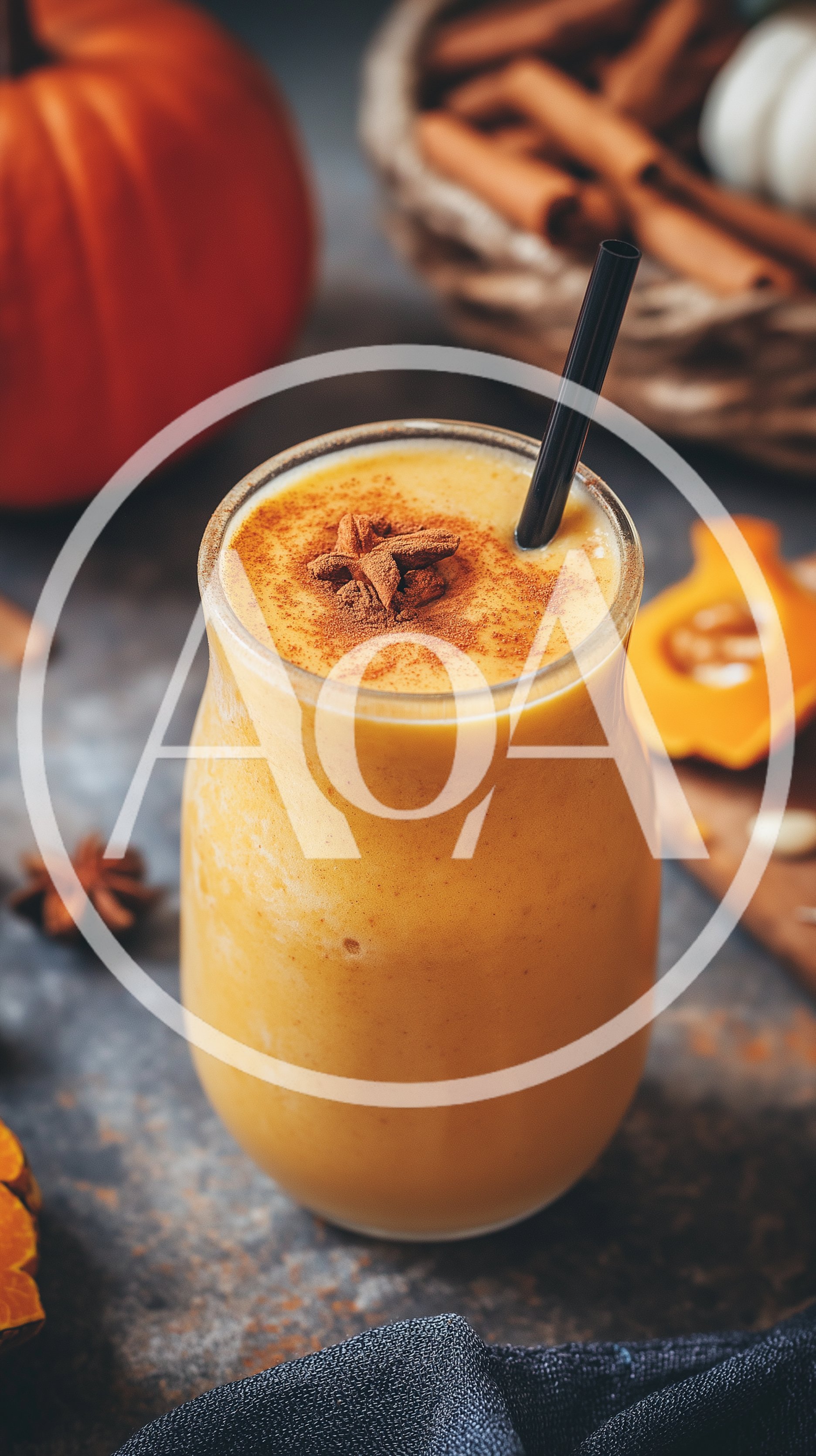 Pumpkin Spice Smoothie With Star Anise Garnish