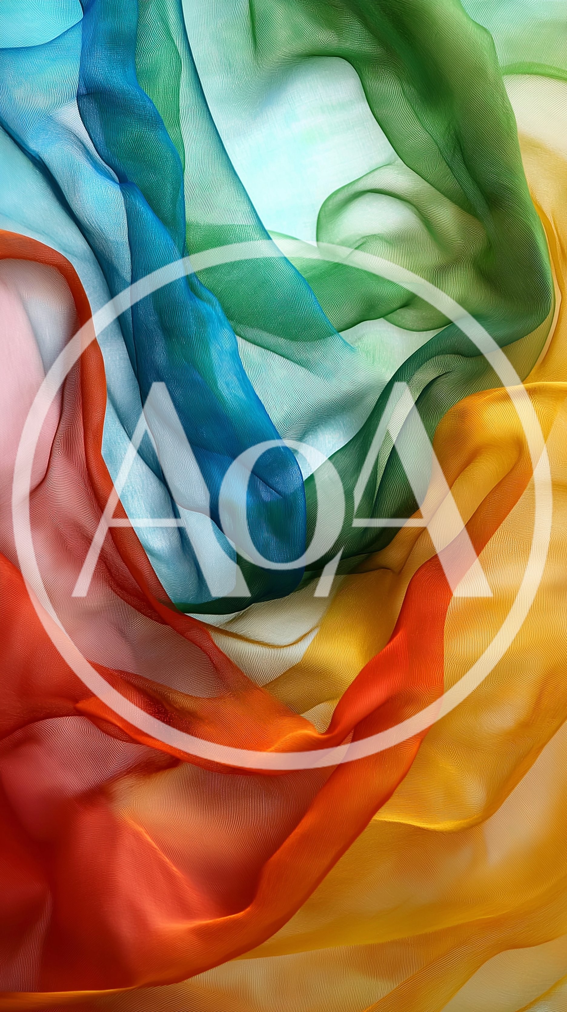 Abstract Background Of Flowing Colorful Silk Fabric