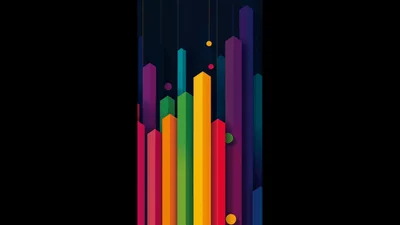 Abstract Colorful Vertical Bars Moving Upward