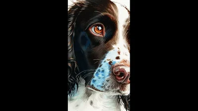 Close Up Portrait Of An English Springer Spaniel