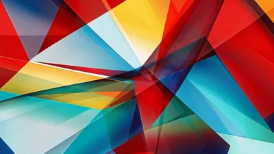 Abstract Geometric Background With Shifting Colorful Polygons