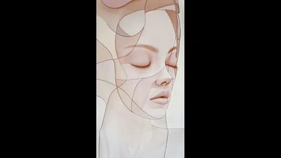 Abstract Digital Illustration Of A Woman Rotating