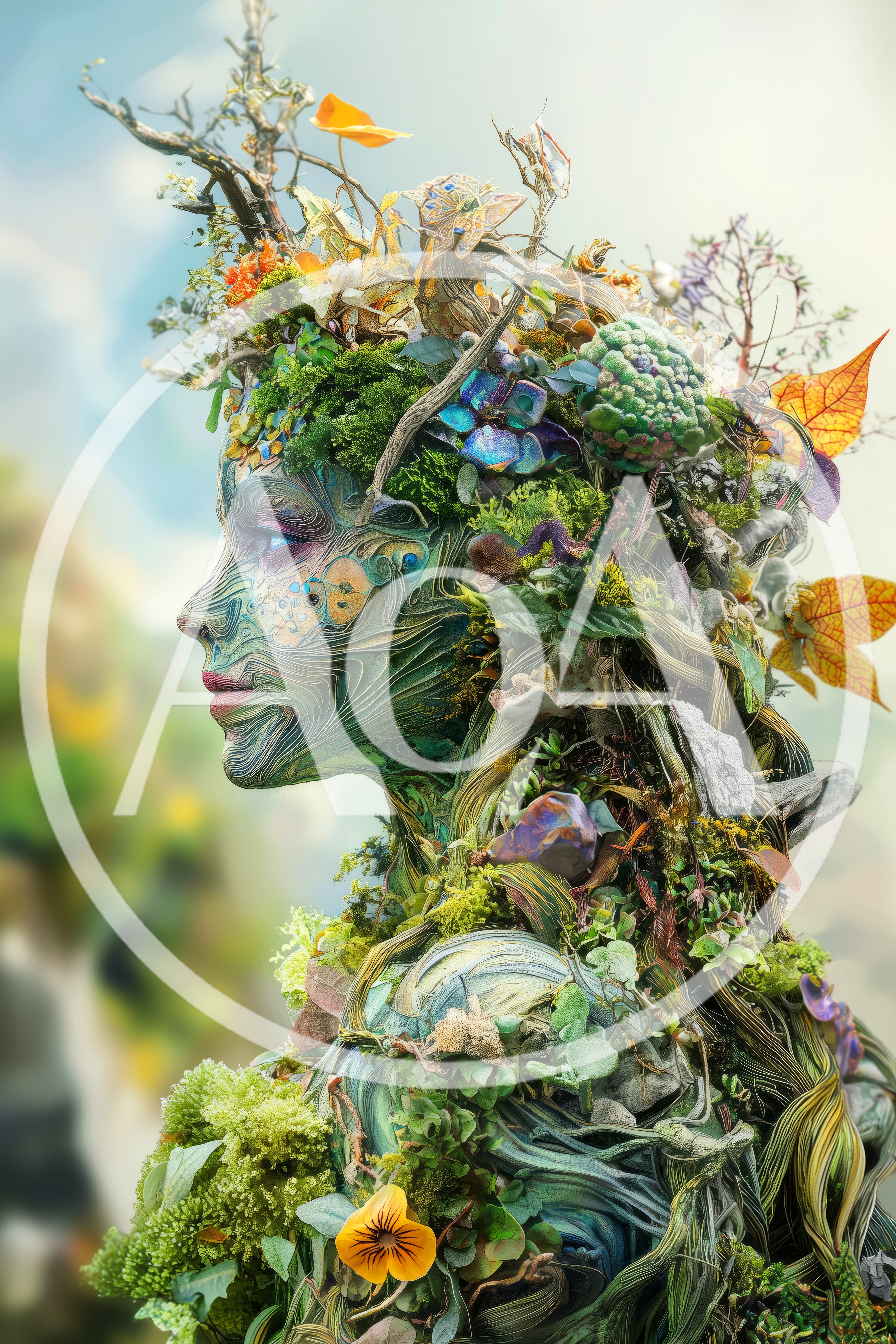 Surreal Portrait Of A Forest Spirit Nature Goddess
