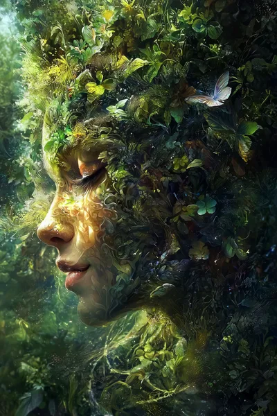 Surreal Portrait Of A Nature Spirit Woman
