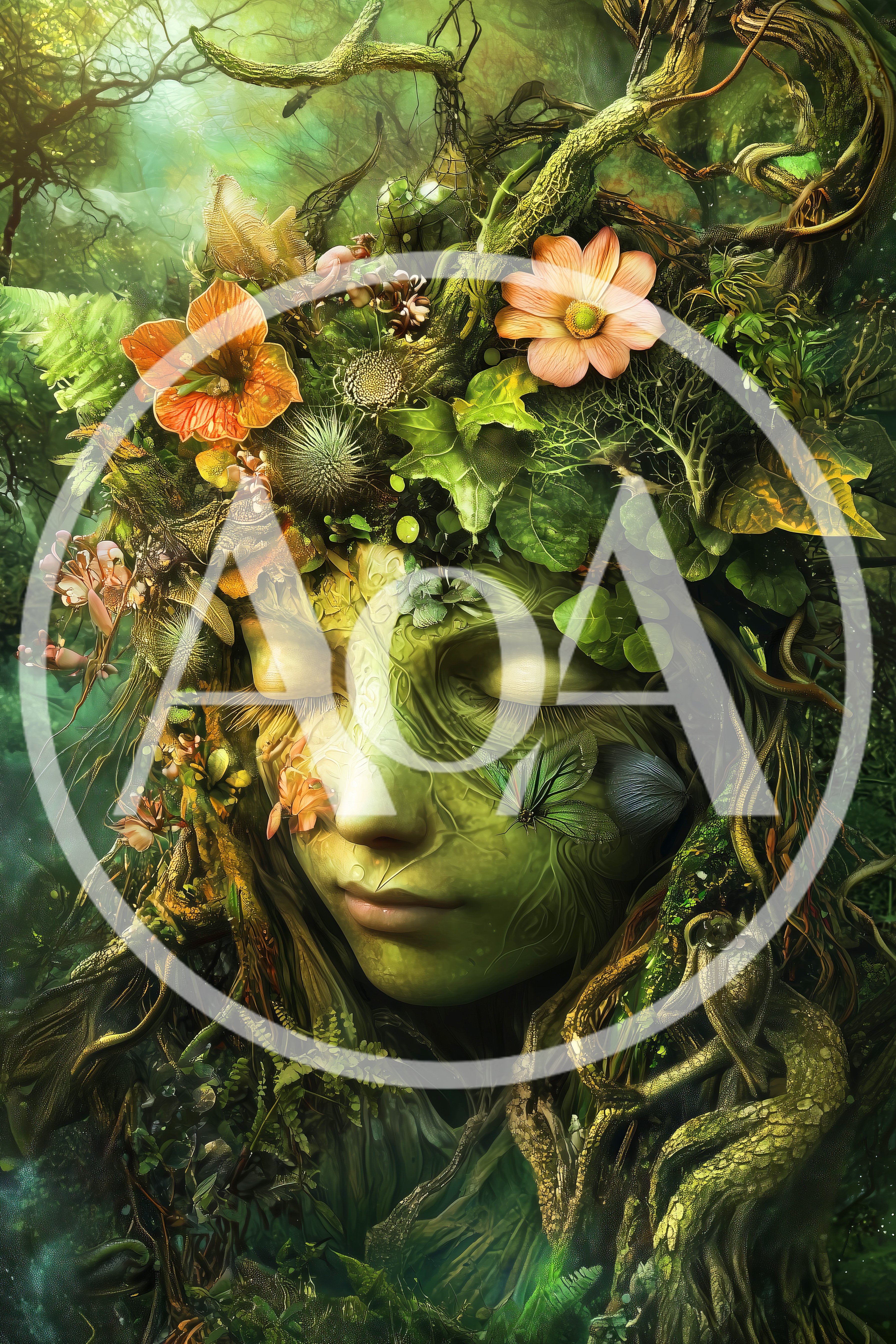 Surreal Portrait Of A Forest Spirit Goddess