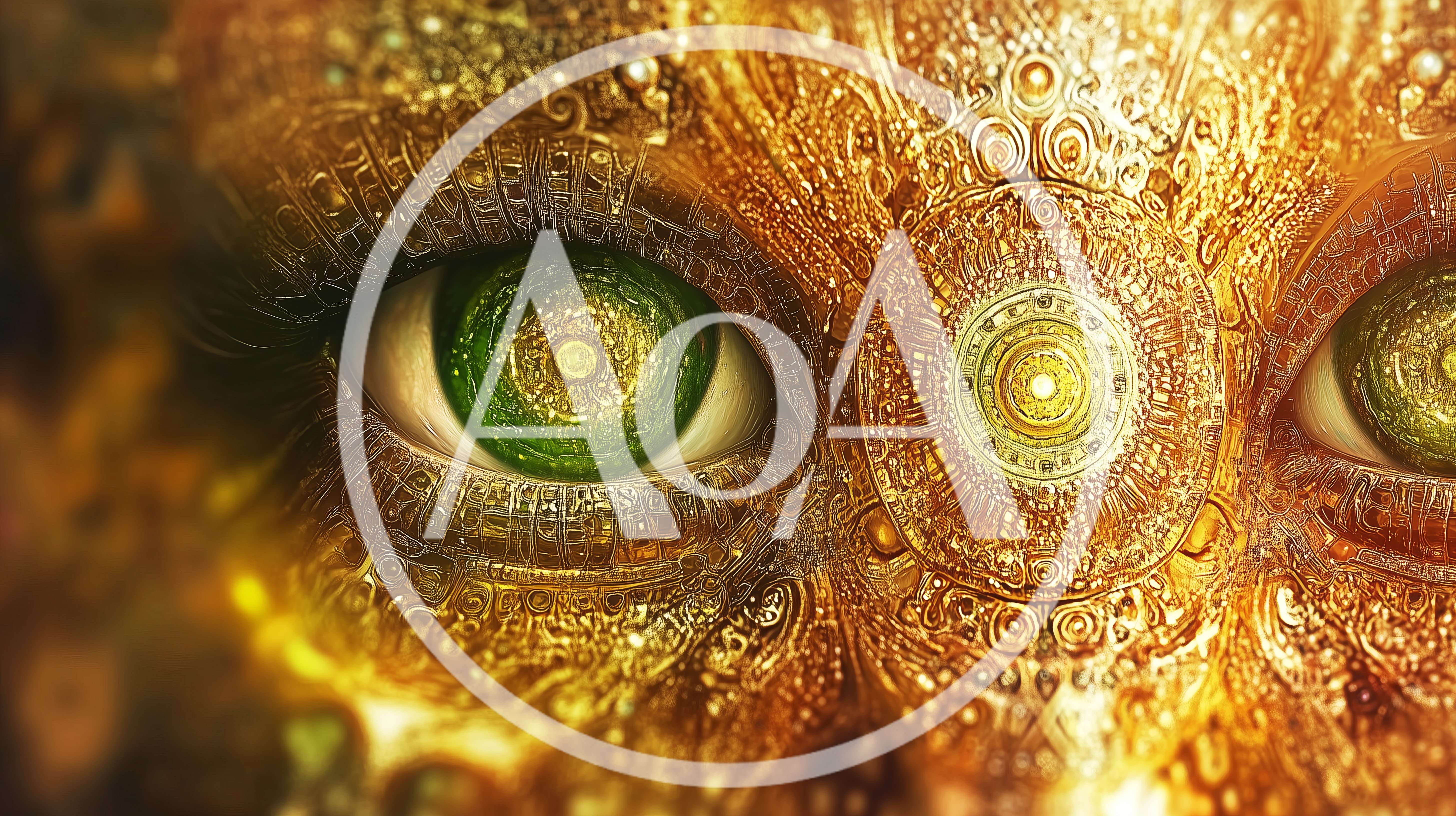 Close Up Of Intricate Golden Human Eye