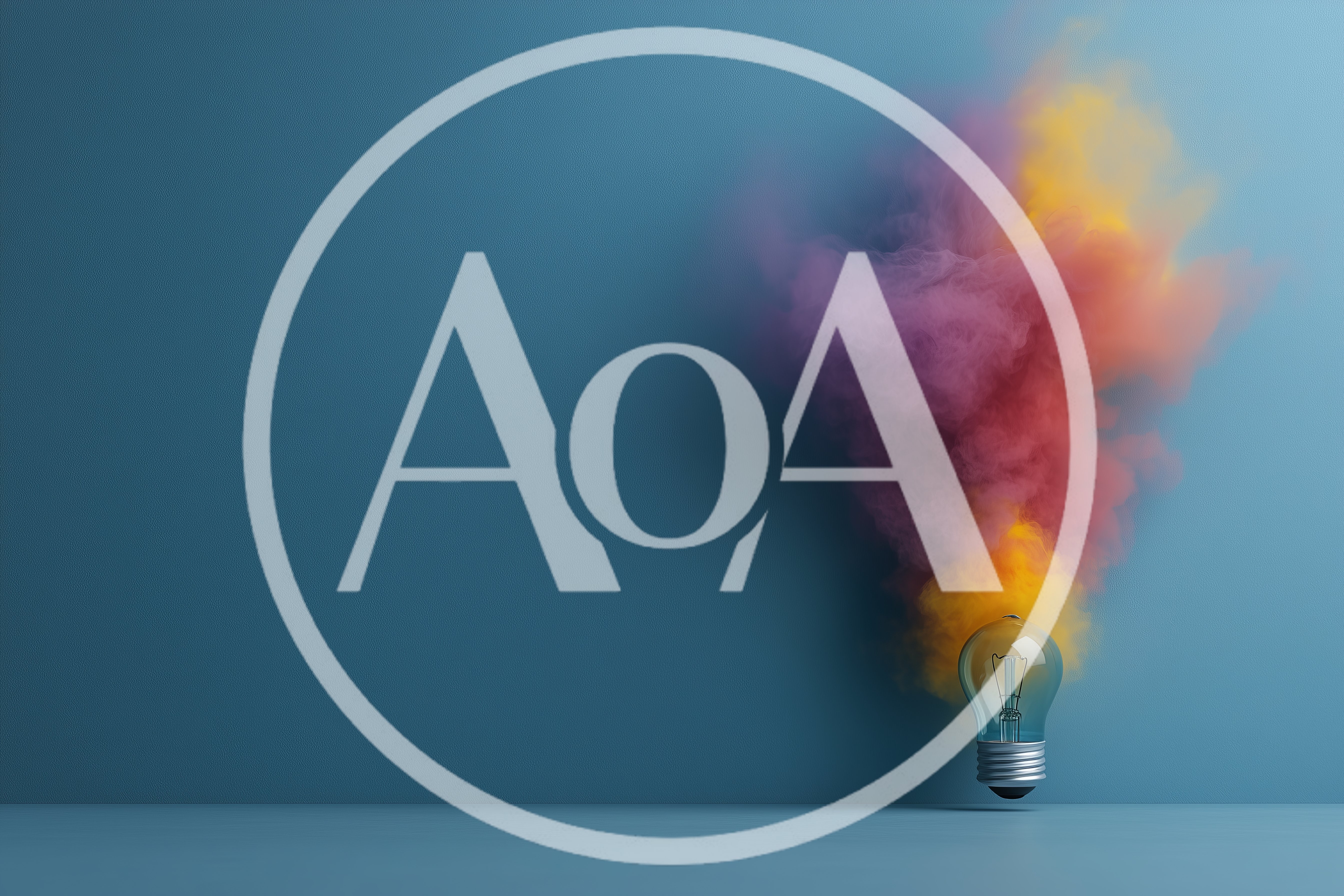Light Bulb With Colorful Smoke Explosion