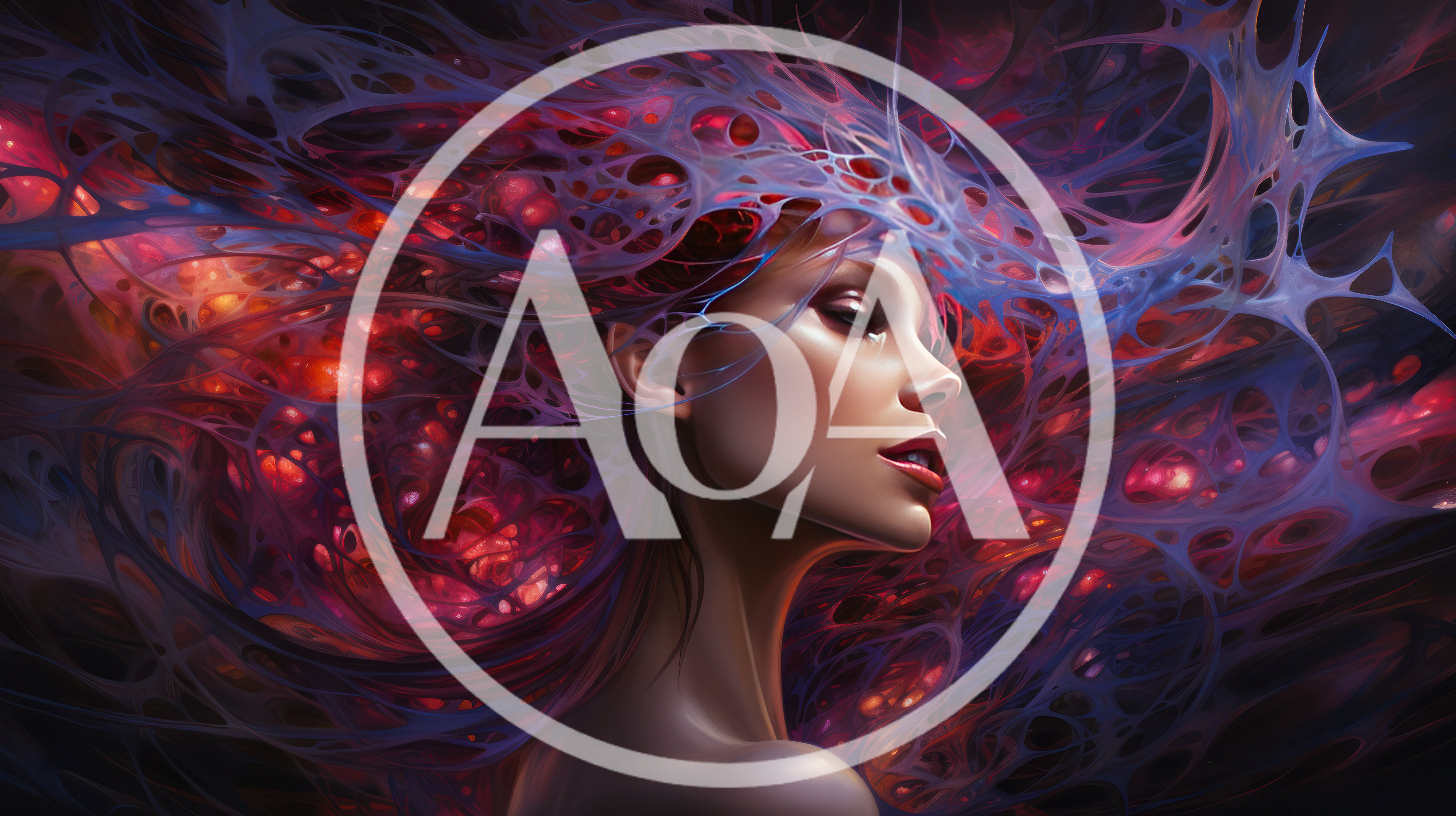 Surreal Portrait Of A Woman With Ethereal Cosmic Hair