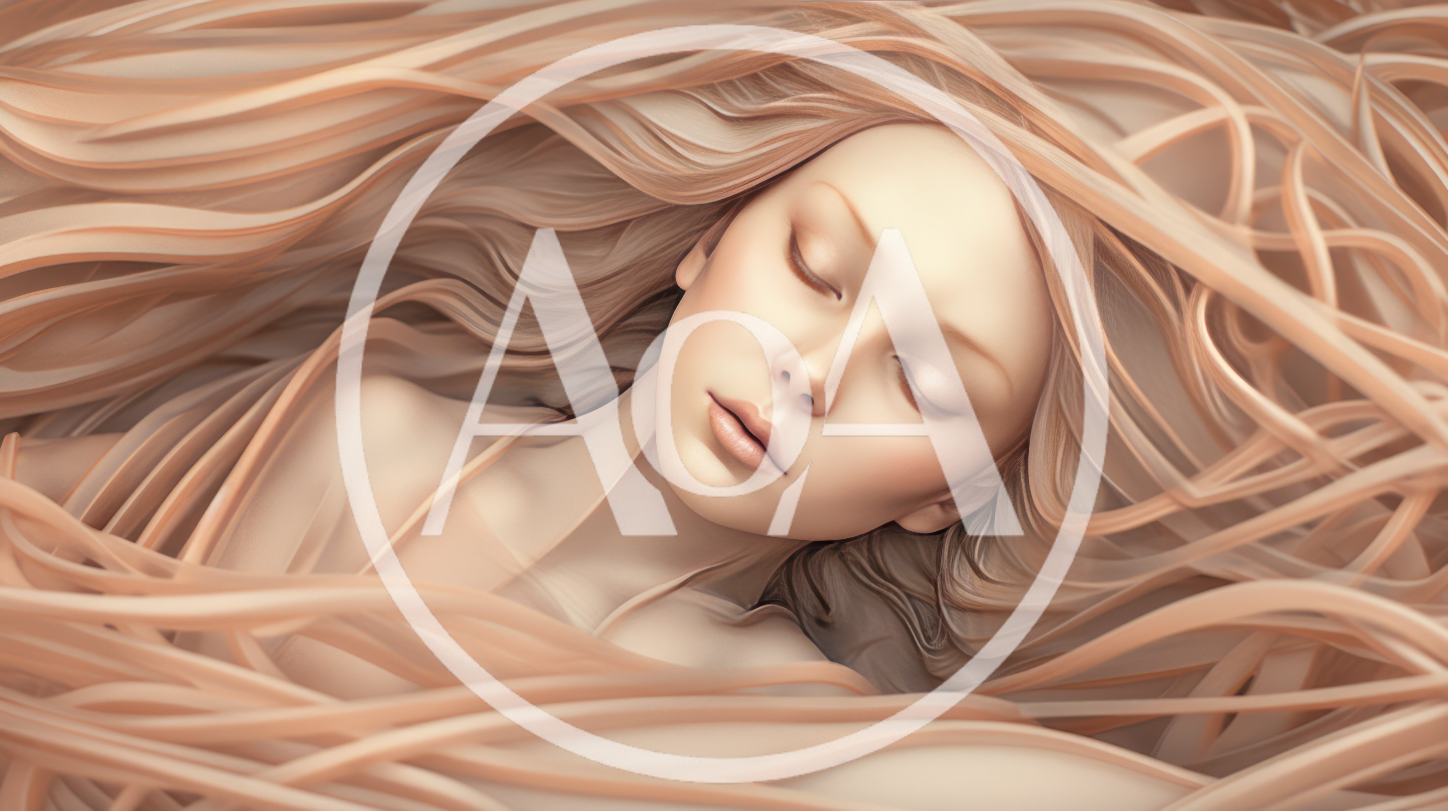 Surreal Portrait Of A Woman Surrounded By Flowing Strands