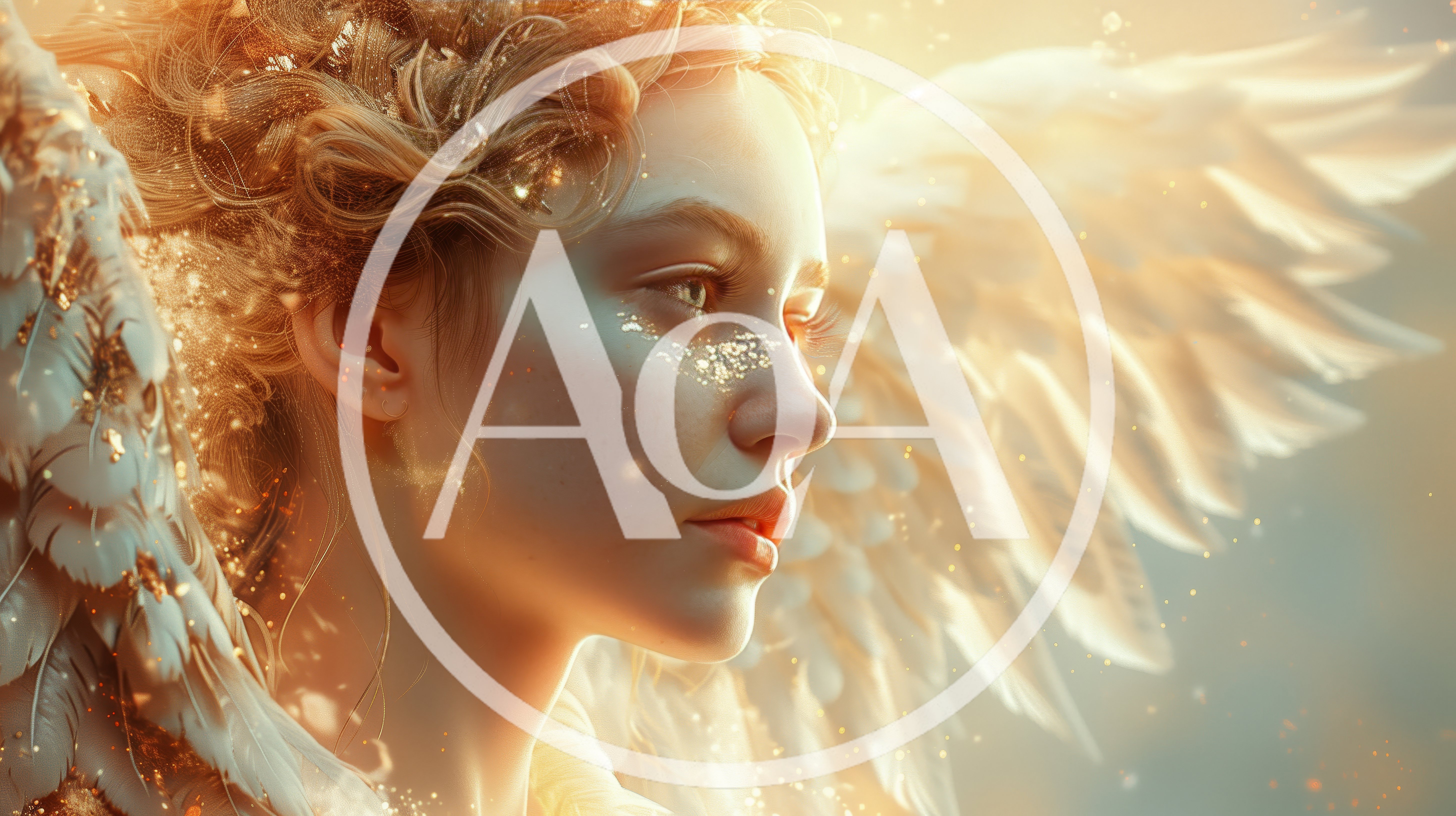 Ethereal Angel Portrait With Glowing Wings