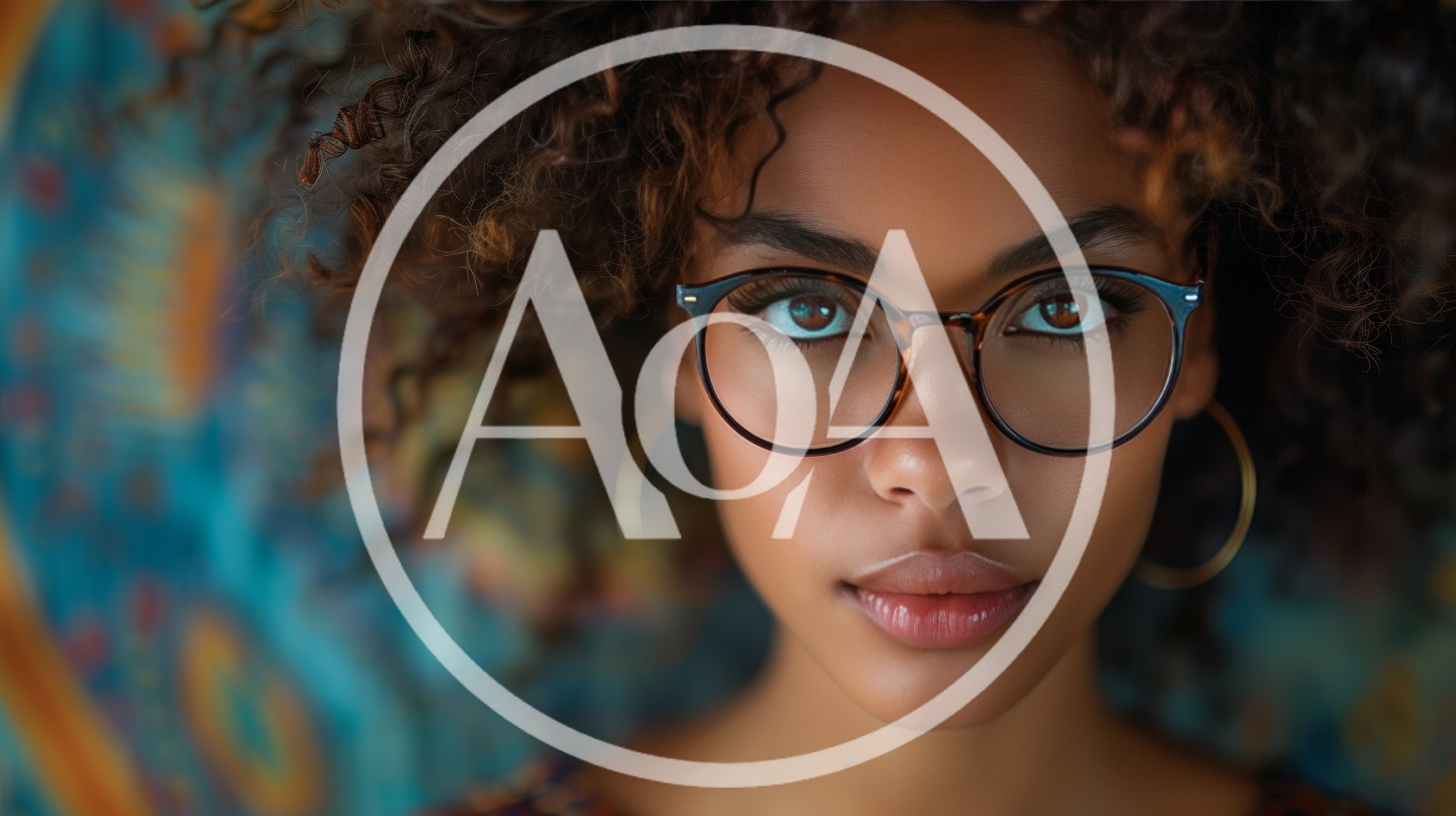 Portrait Of A Young Woman With Curly Hair