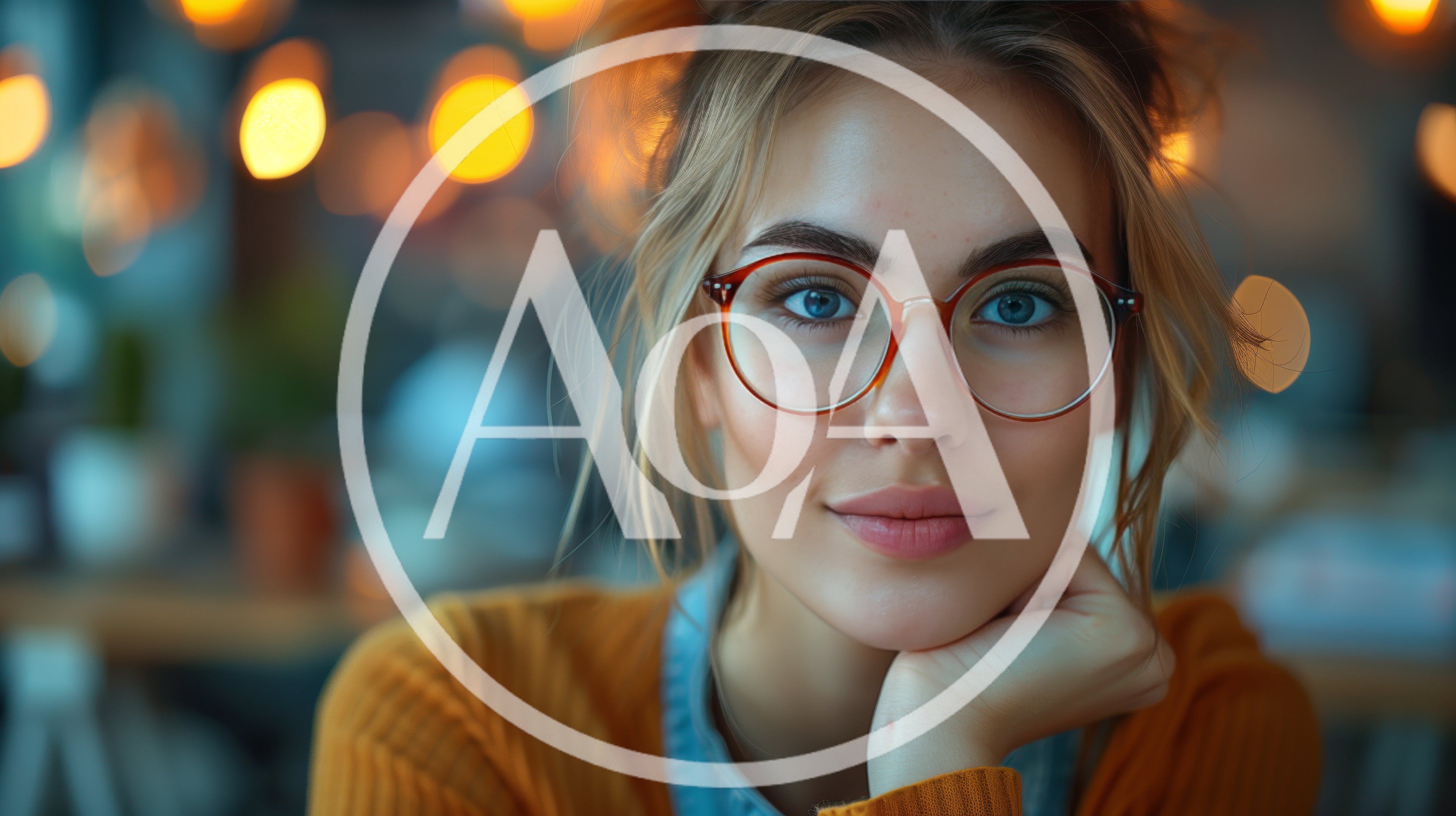 Young Woman With Glasses Looking At Camera