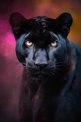 Portrait Of A Majestic Black Panther