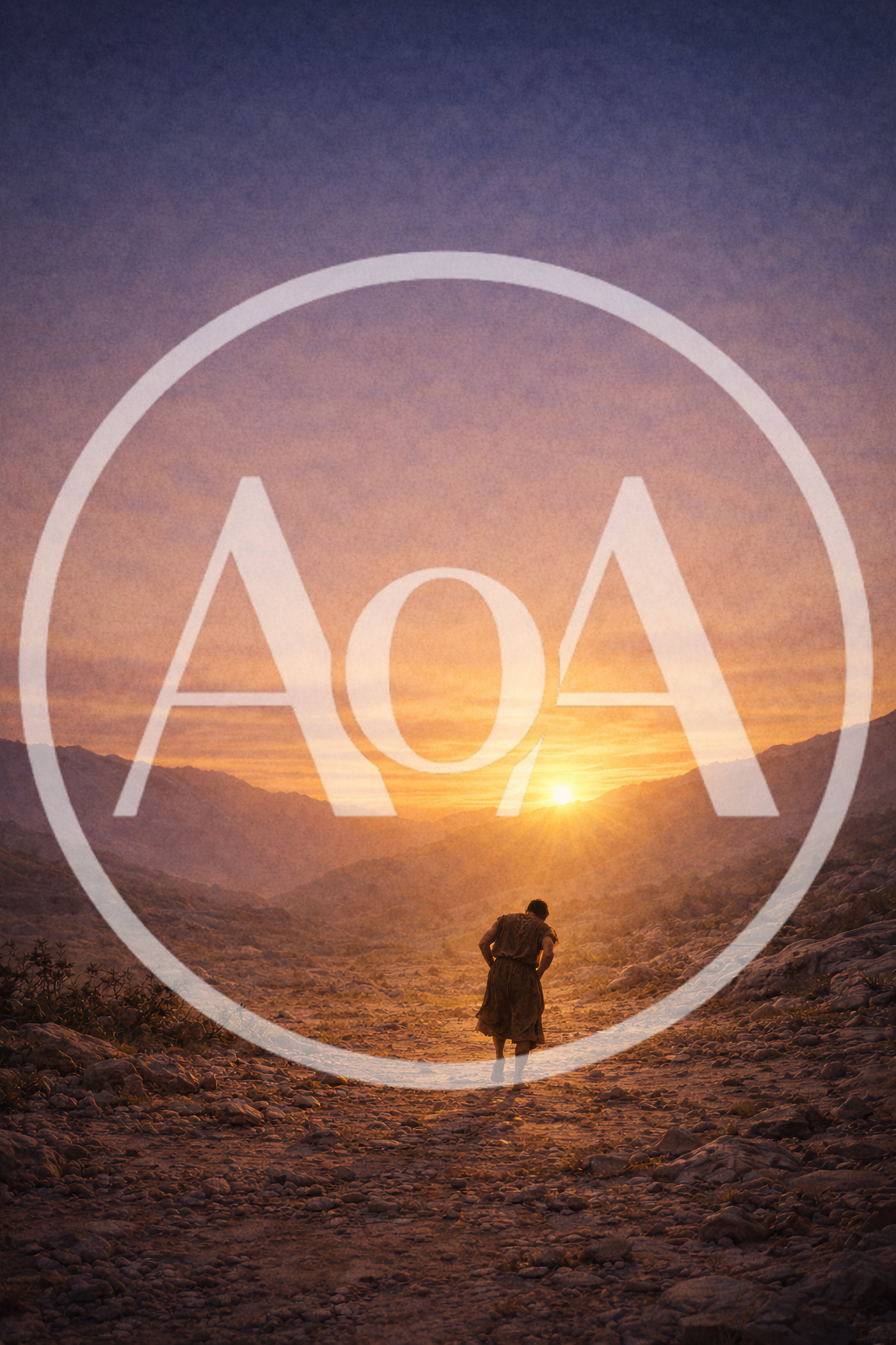 Lone Traveler Walking Through A Rocky Mountain Valley