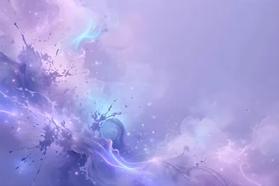 Abstract Purple And Blue Ink Cloud Background