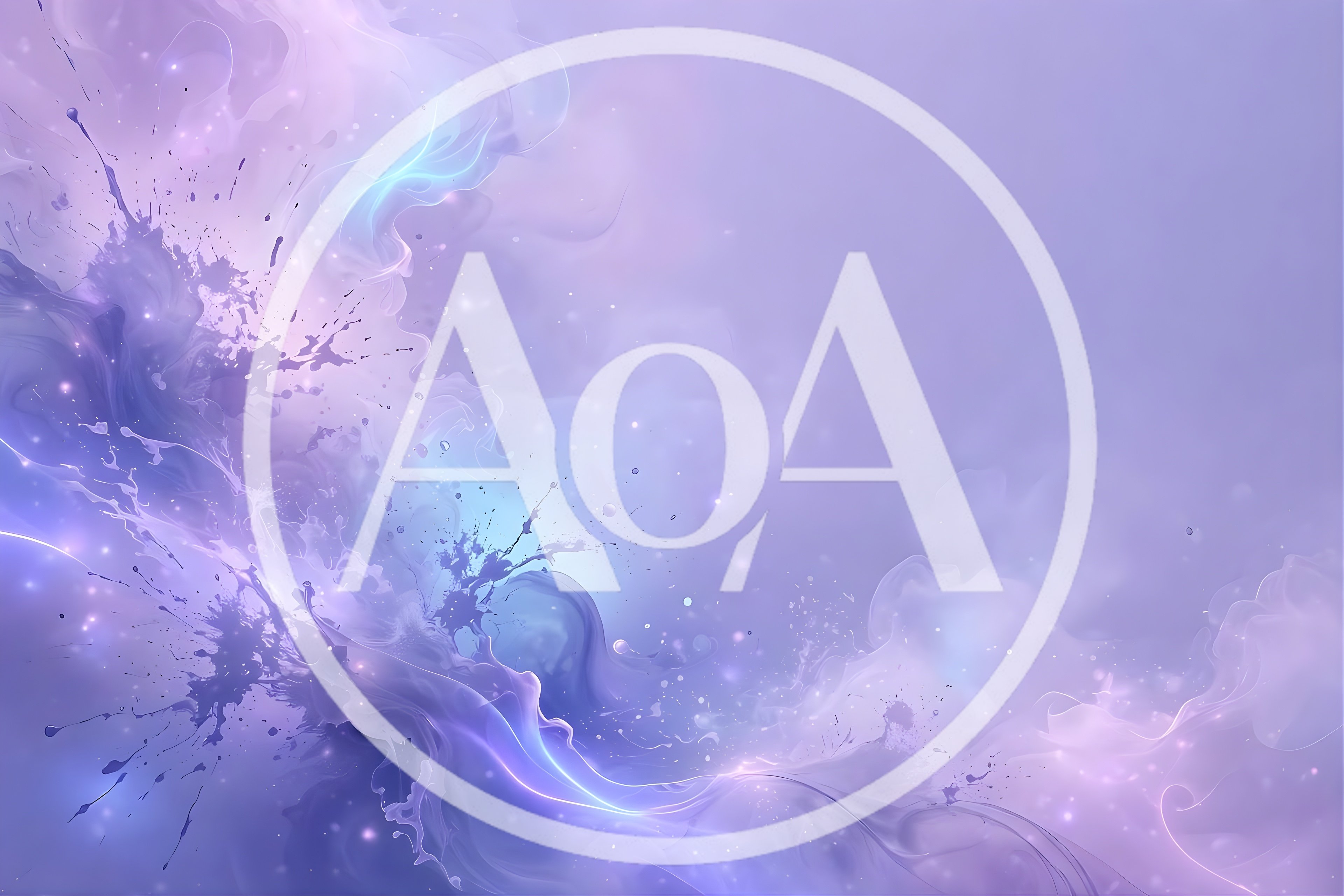 Abstract Purple And Blue Ink Cloud Background