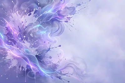 Abstract Purple And Blue Liquid Paint Explosion