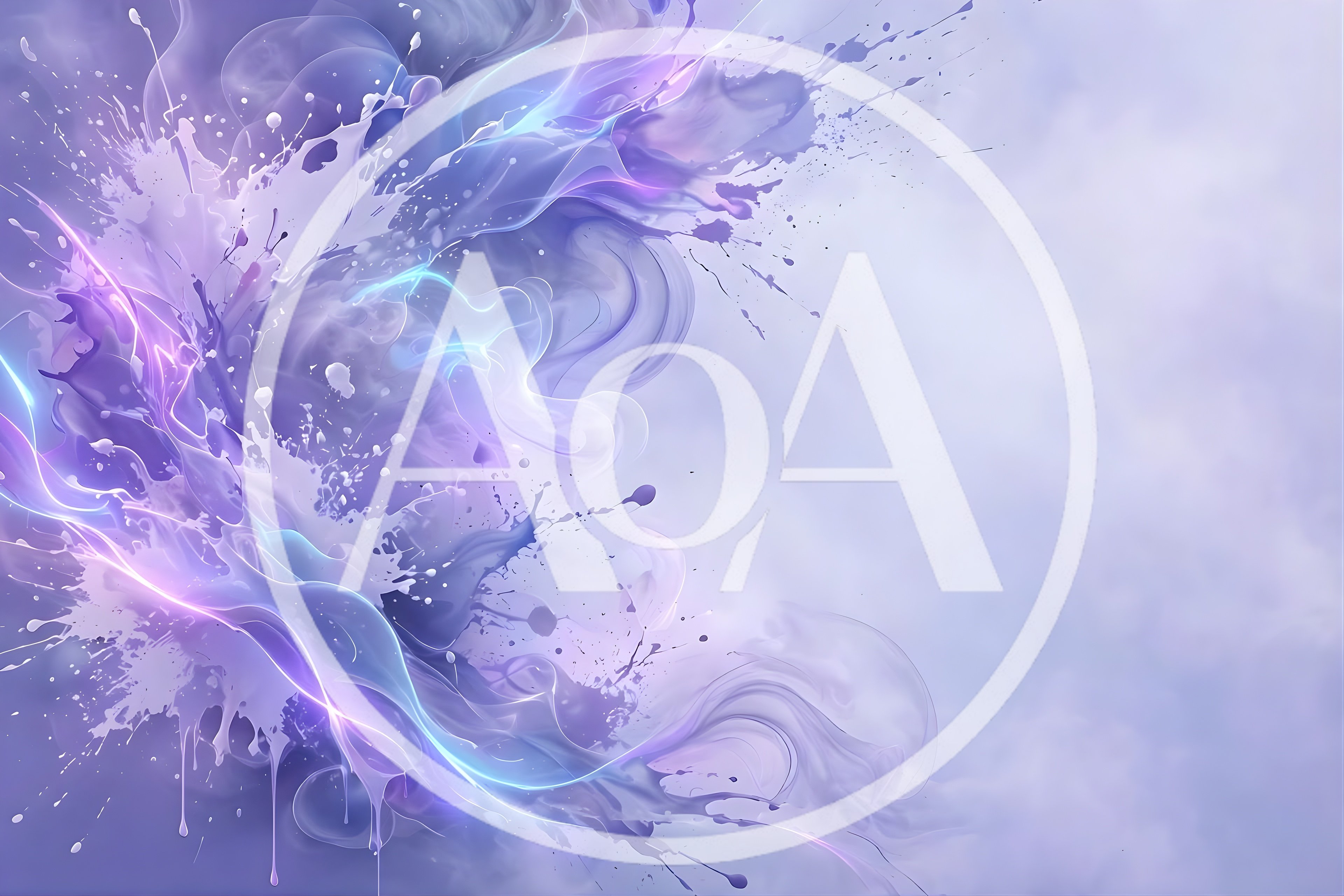 Abstract Purple And Blue Liquid Paint Explosion