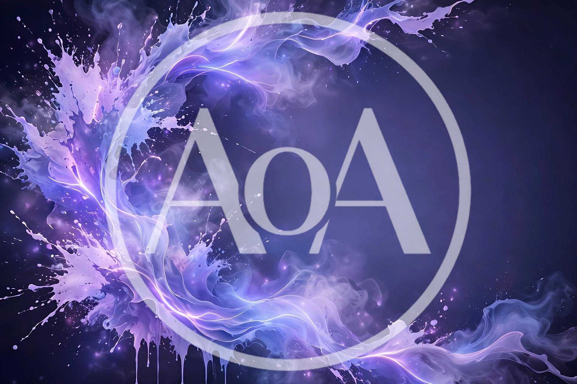 Abstract Purple Liquid Paint Splash Background