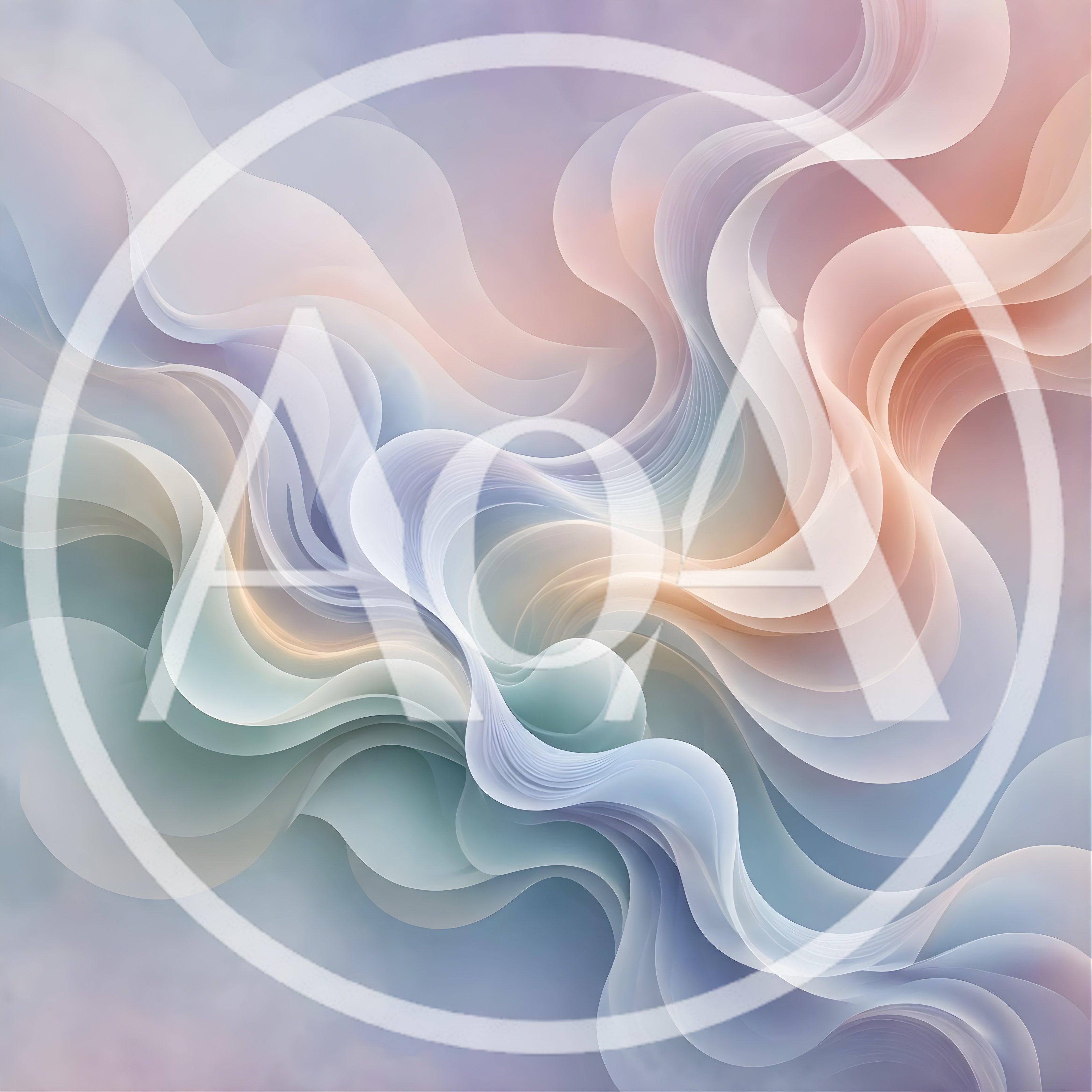 Abstract Pastel Flowing Waves Background