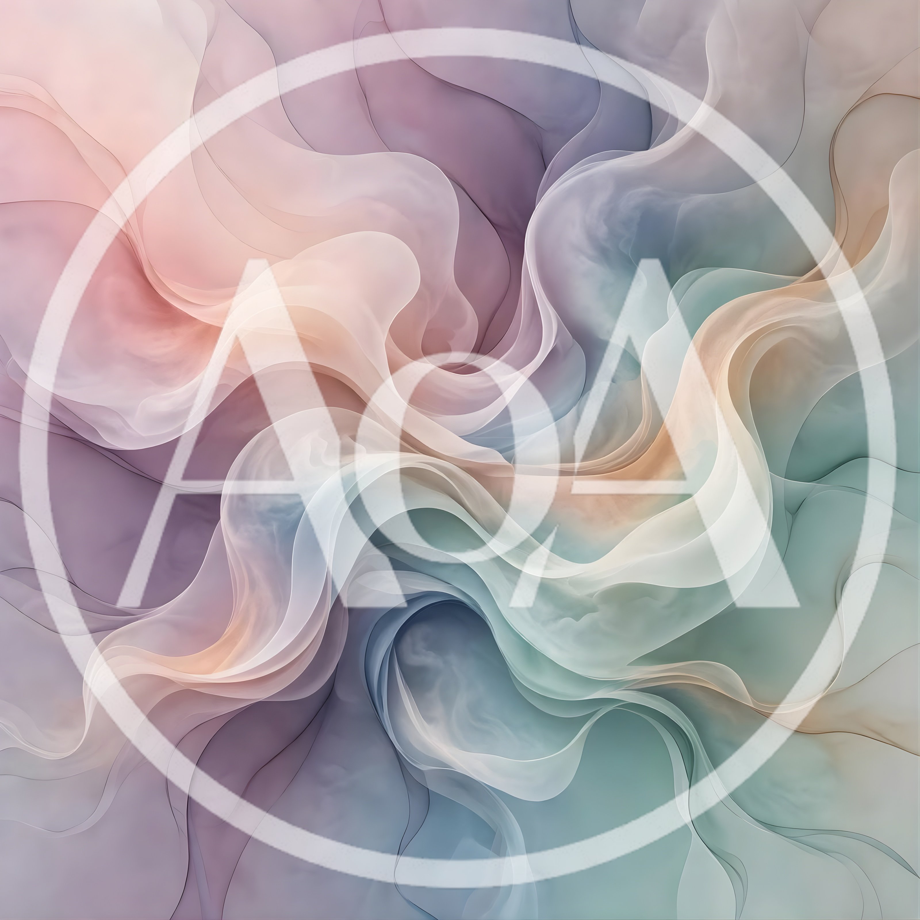 Abstract Flowing Pastel Silk Fabric Background