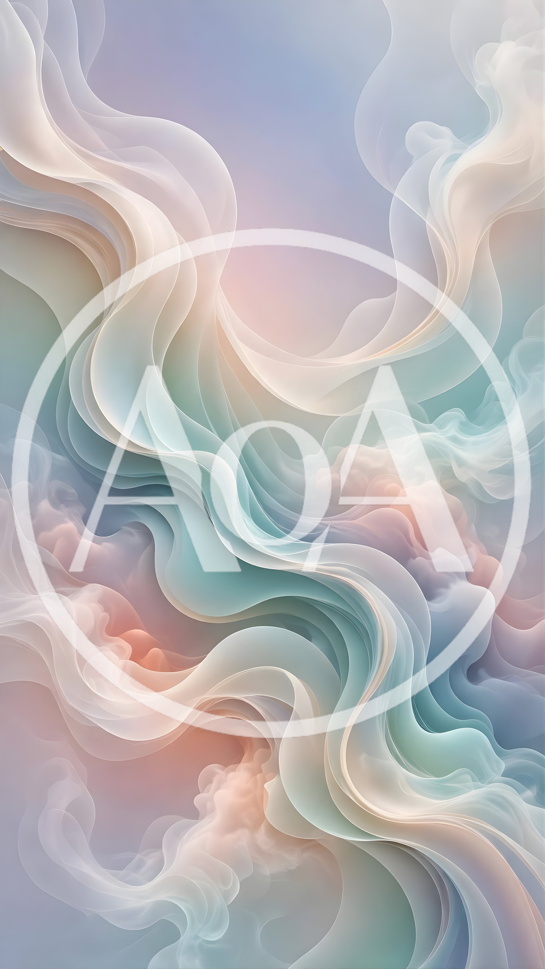 Abstract Pastel Flowing Silk Waves Background