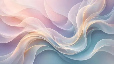 Abstract Flowing Silk Fabric Waves Background