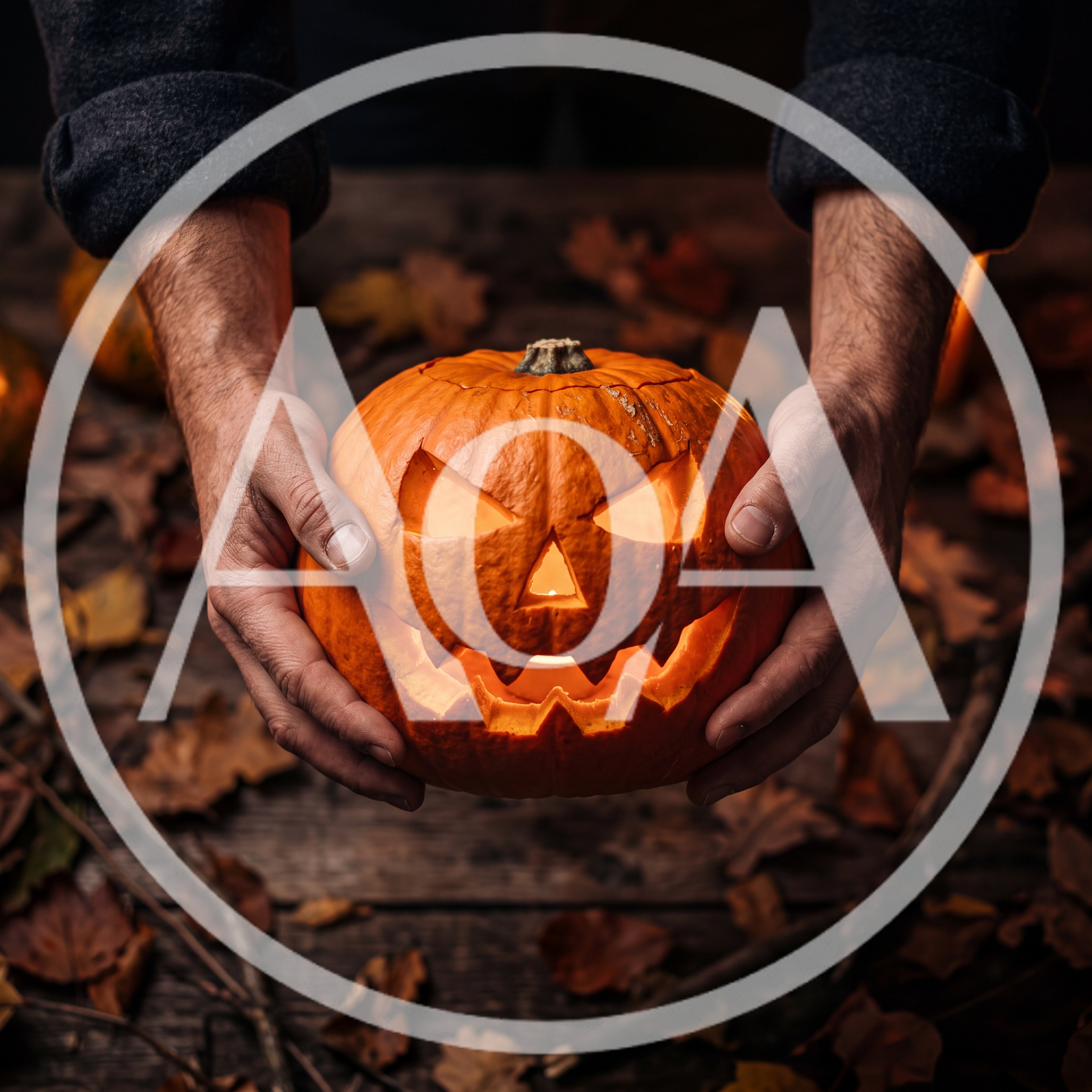 Person Holding A Glowing Jack O Lantern Pumpkin