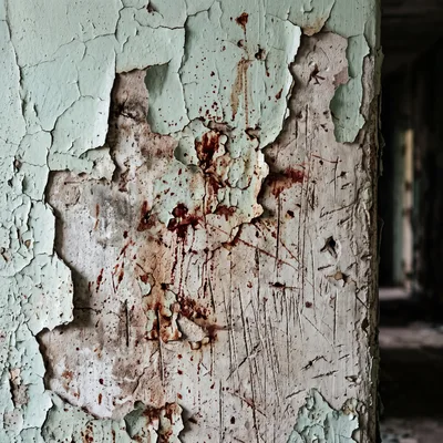 Peeling Paint On An Abandoned Building Wall